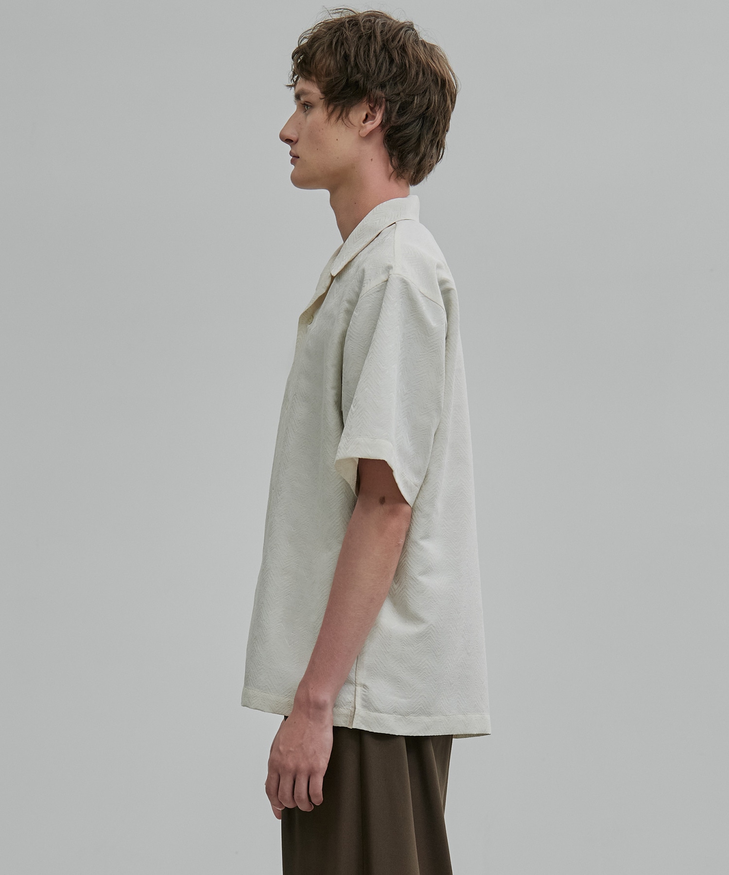 〈新発売〉ヘリンボーンジャガードシャツ S/S