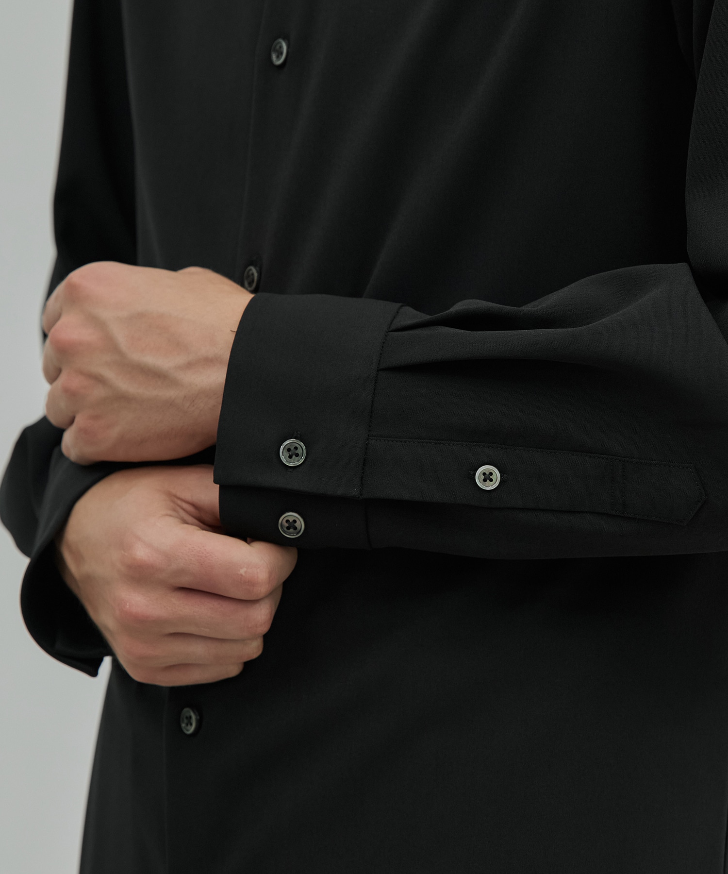〈新発売〉Dry Twist バンドカラーシャツ