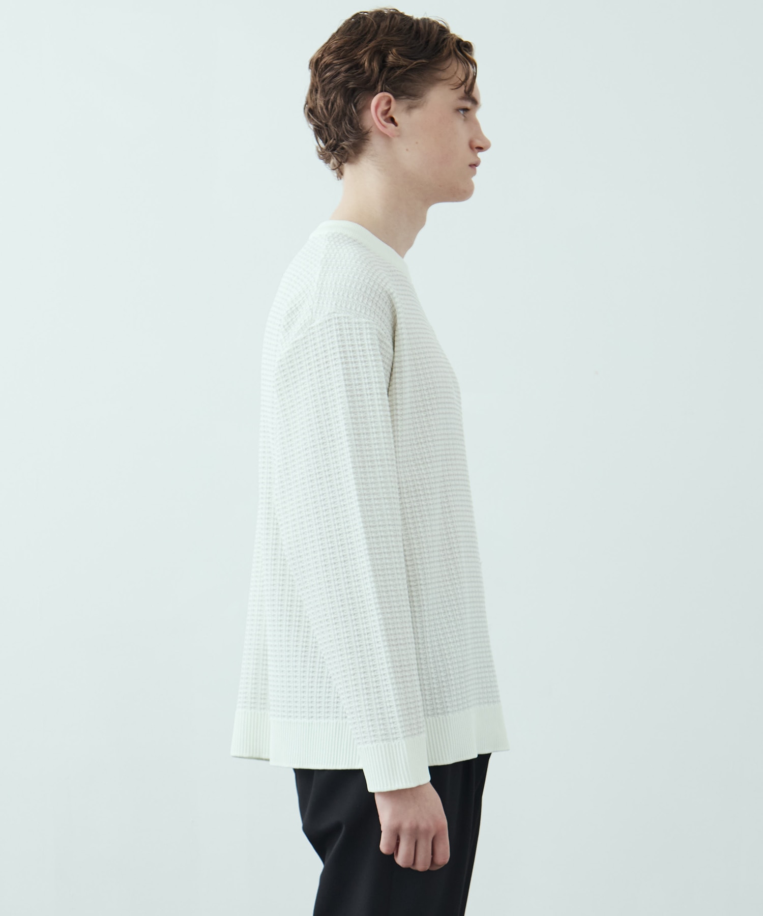 アウトラスト ジャガード クルーネックニット