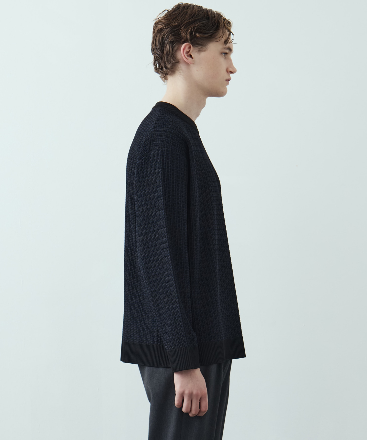 アウトラスト ジャガード クルーネックニット