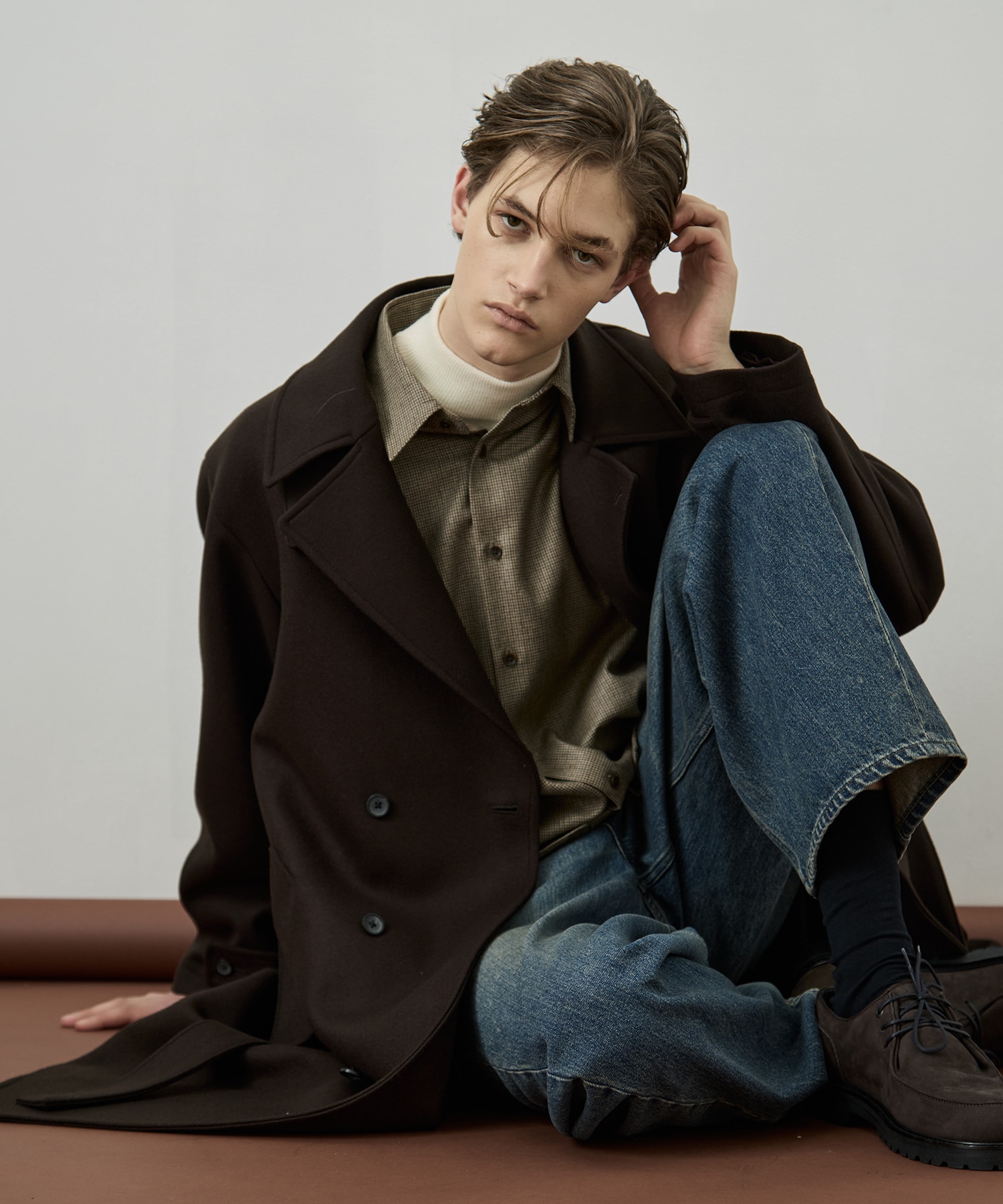 〈WEB限定〉SILVER WOOL MOCK NECK KNIT