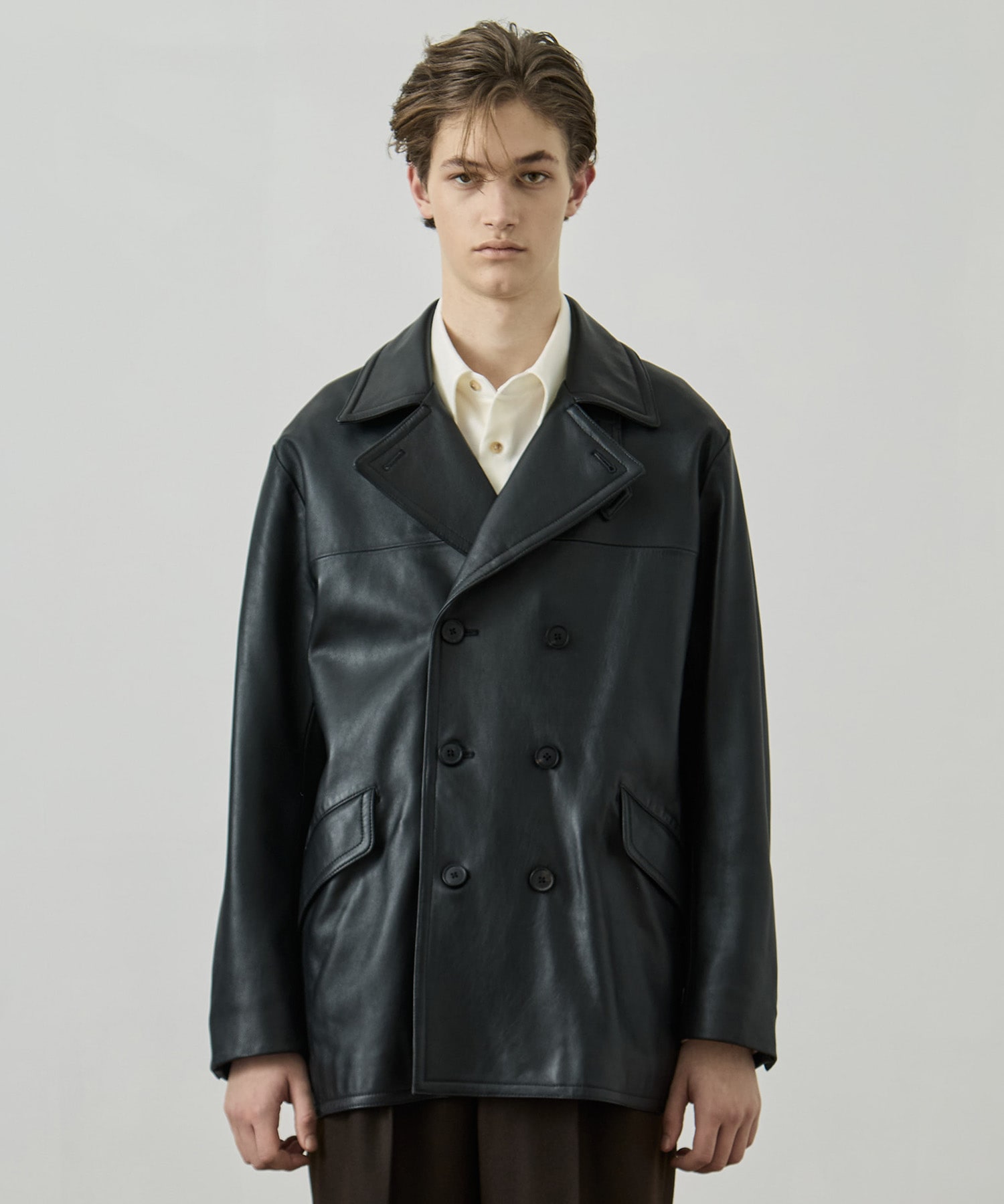 ラムレザー ピーコート