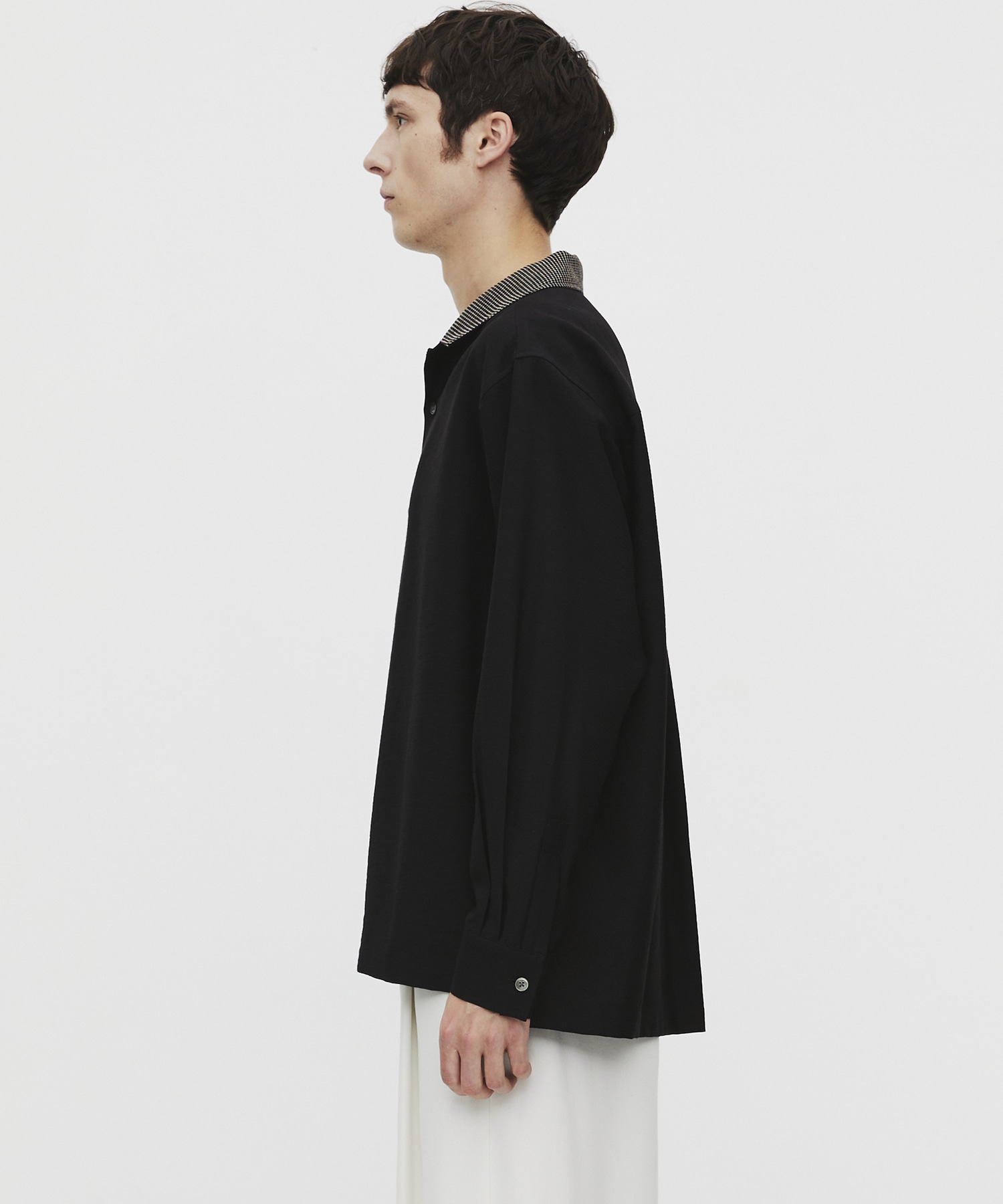 〈再入荷なし〉TWEED COLLER ロングスリーブシャツ