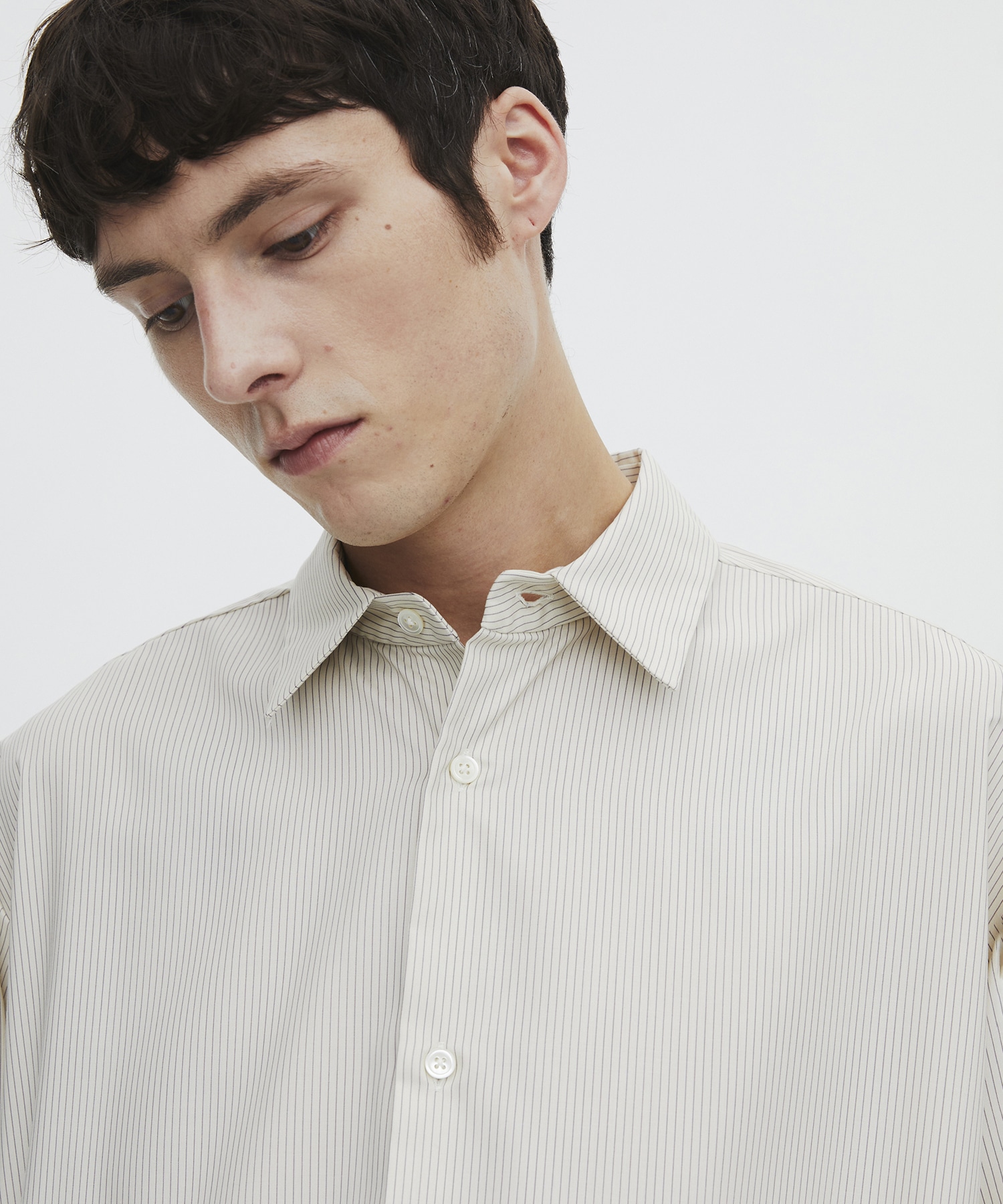 〈WEB限定〉DRY RAYON ストライプショートスリーブシャツ