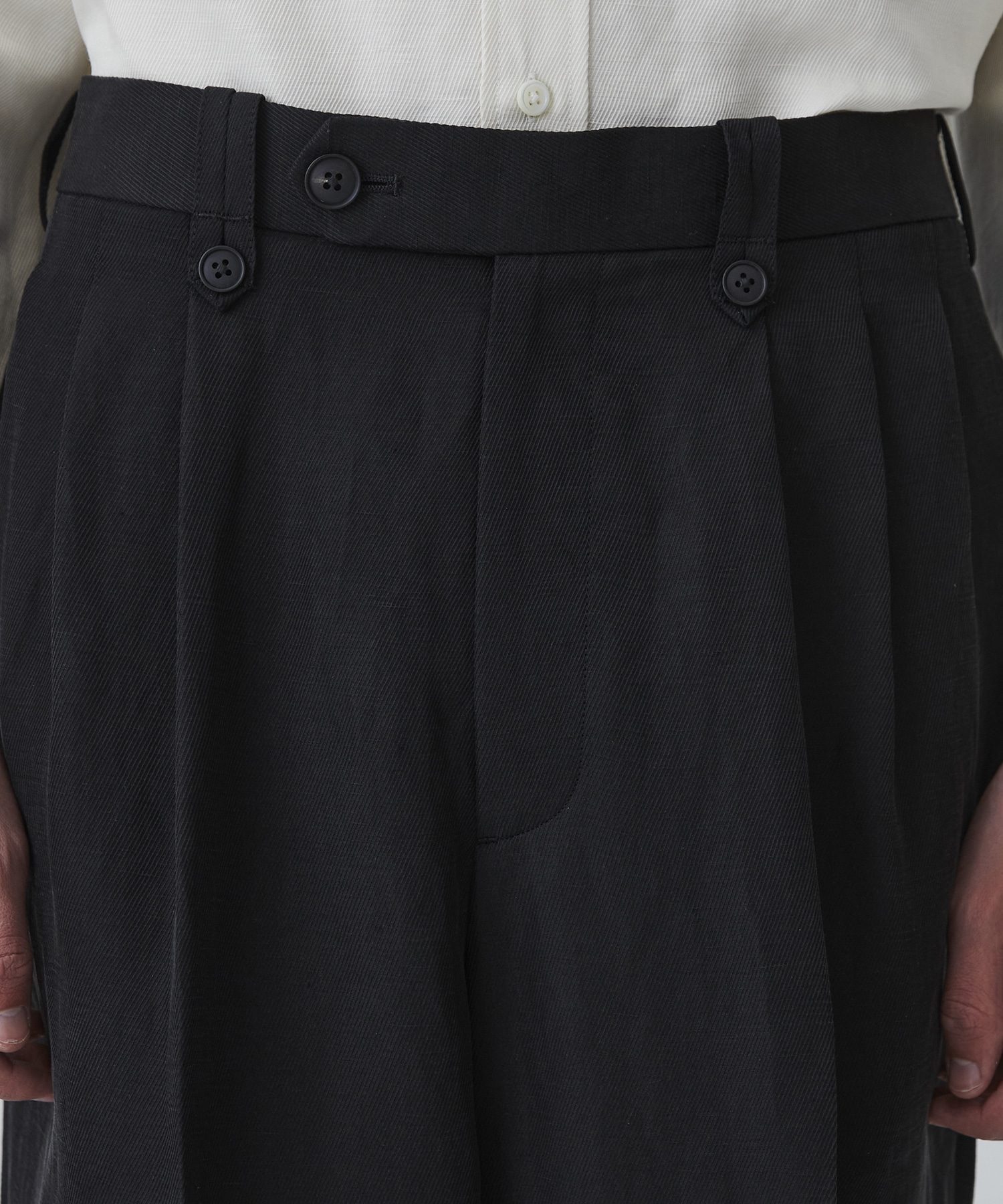 VINTAGE SILK LINEN 3タックスラックス