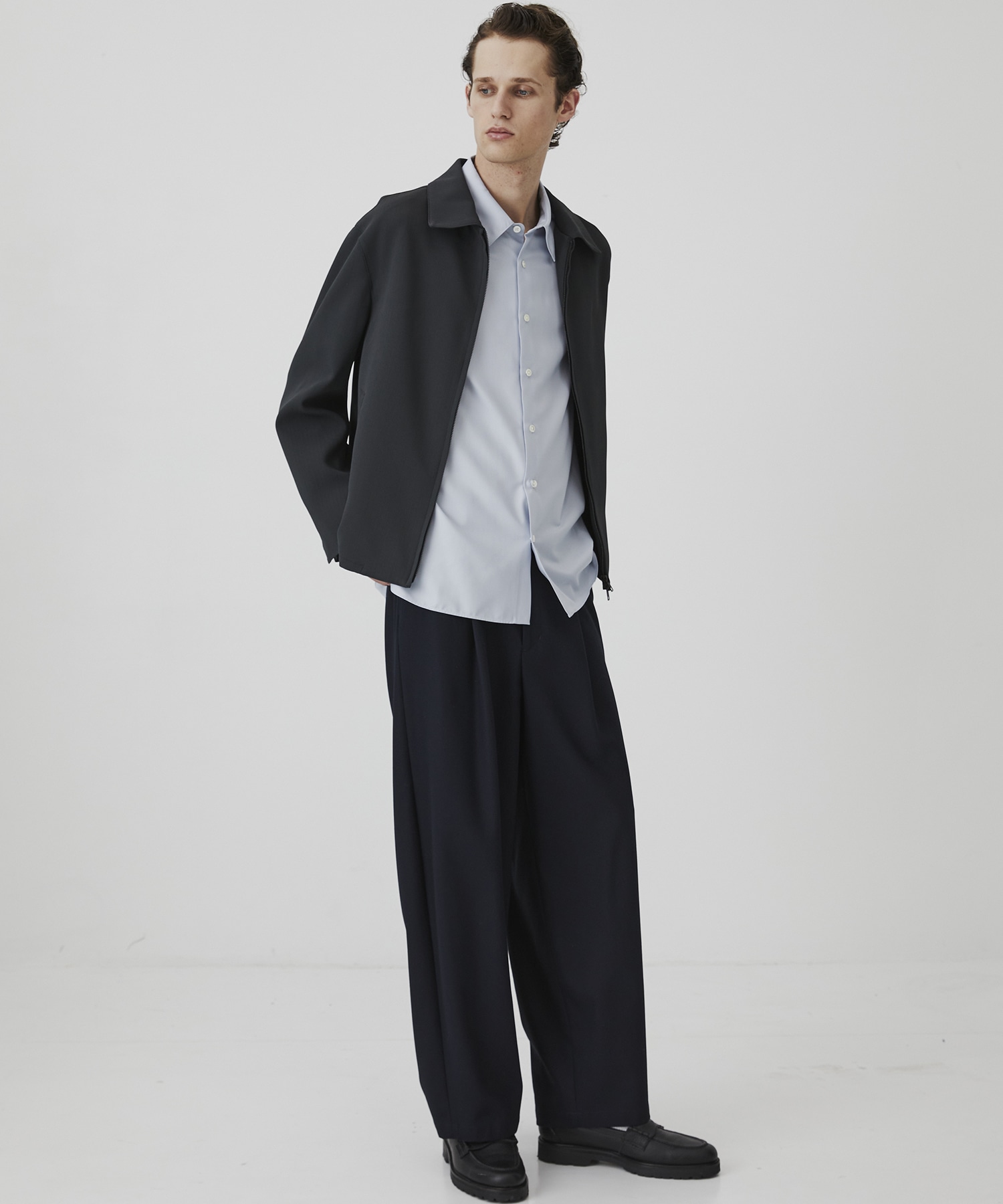〈残りわずか｜再入荷なし〉COLD DRY PLEATS ハリントンブルゾン