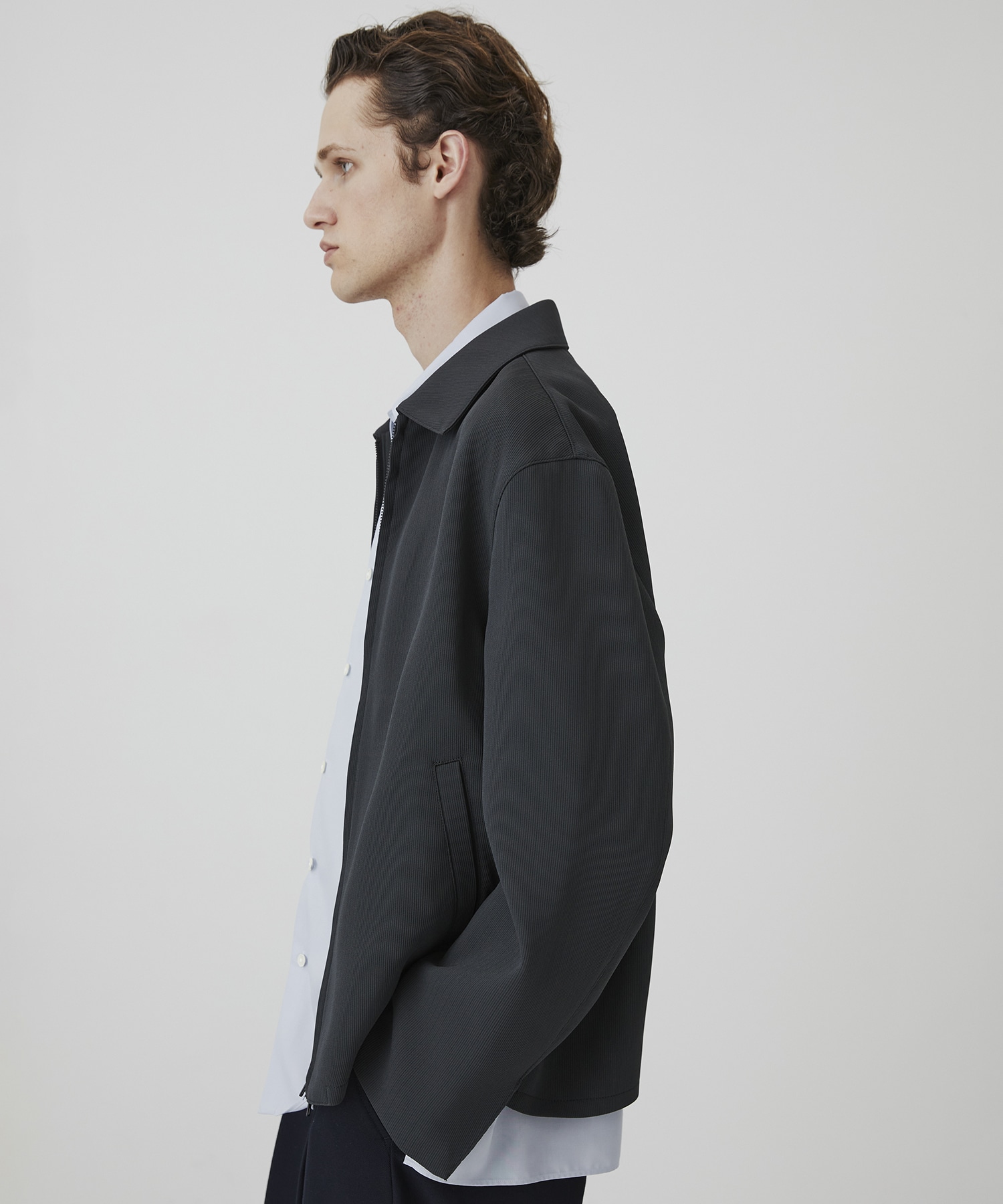 COLD DRY PLEATS ハリントンブルゾン