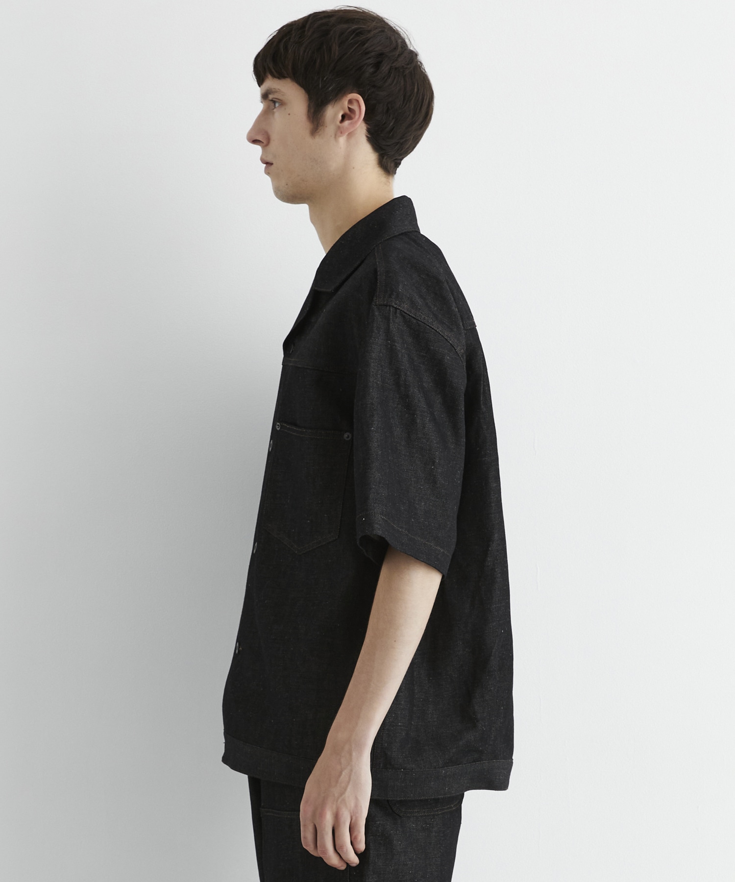 〈残りわずか｜再入荷なし〉9.5oz LINEN DENIM ワークシャツ S/S
