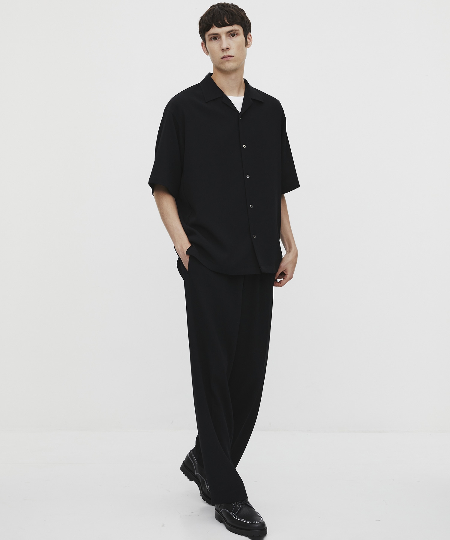 COLD DRY PLEATS オープンカラーシャツ