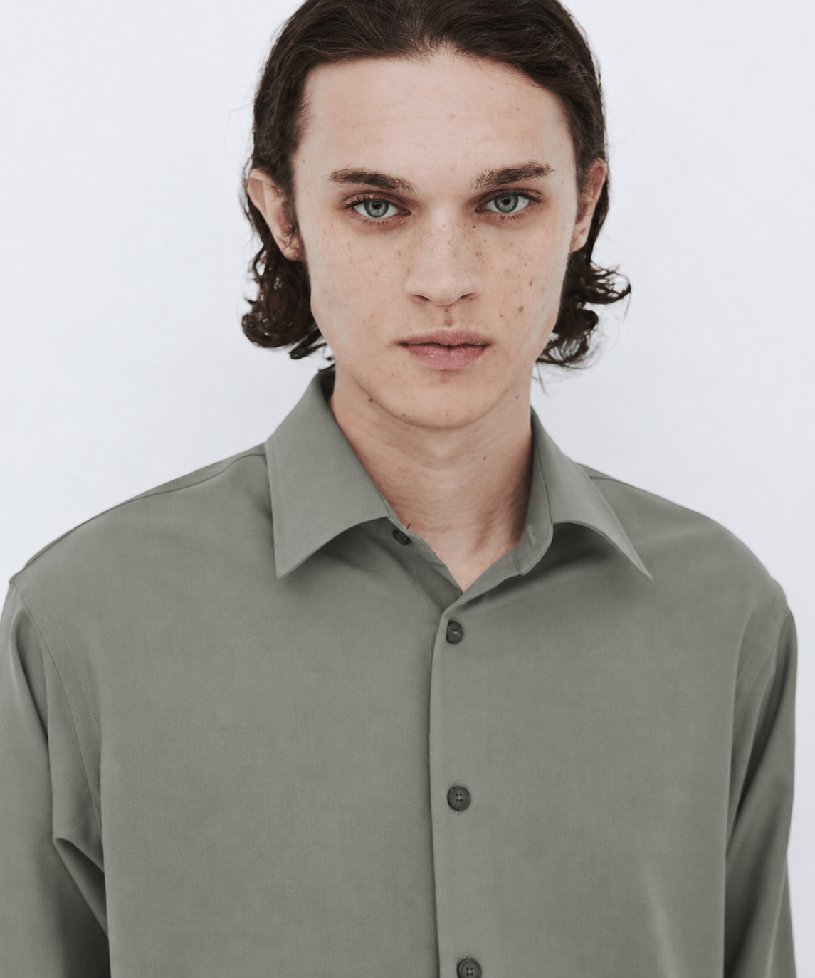 〈残りわずか|再入荷なし〉Super 120's WOOL SERGE LS SHIRT