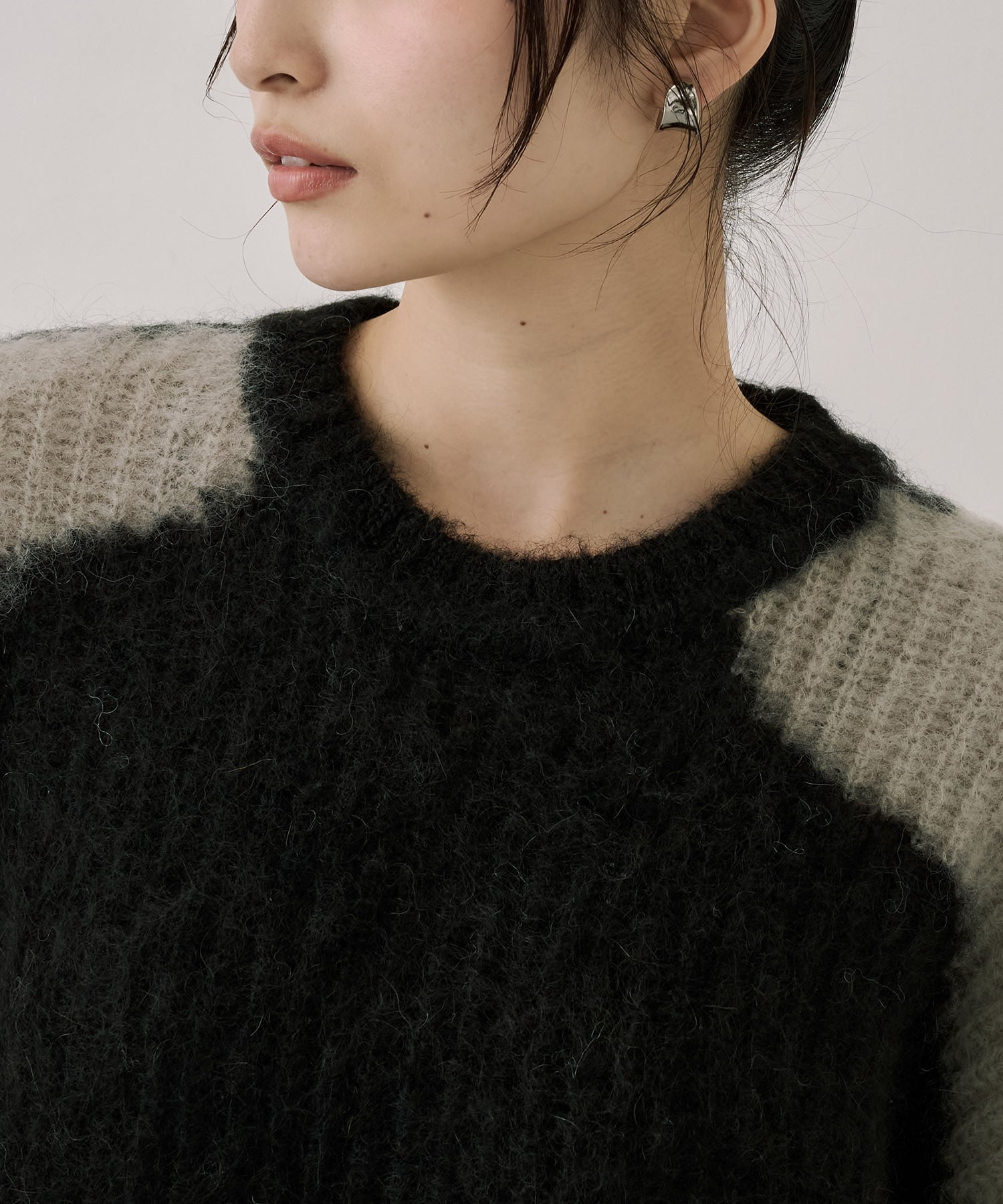 ランダムモチーフモヘアニット