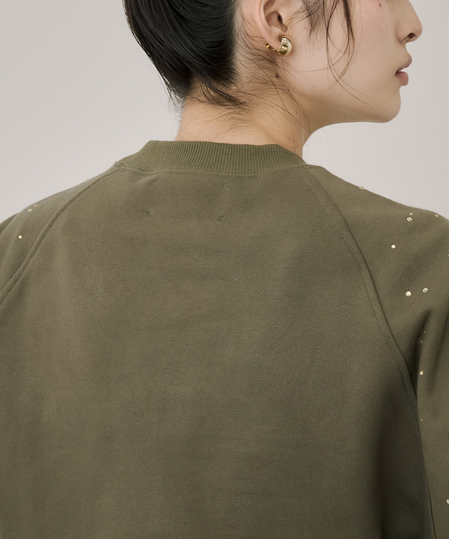 ラインストーンショートプルオーバー