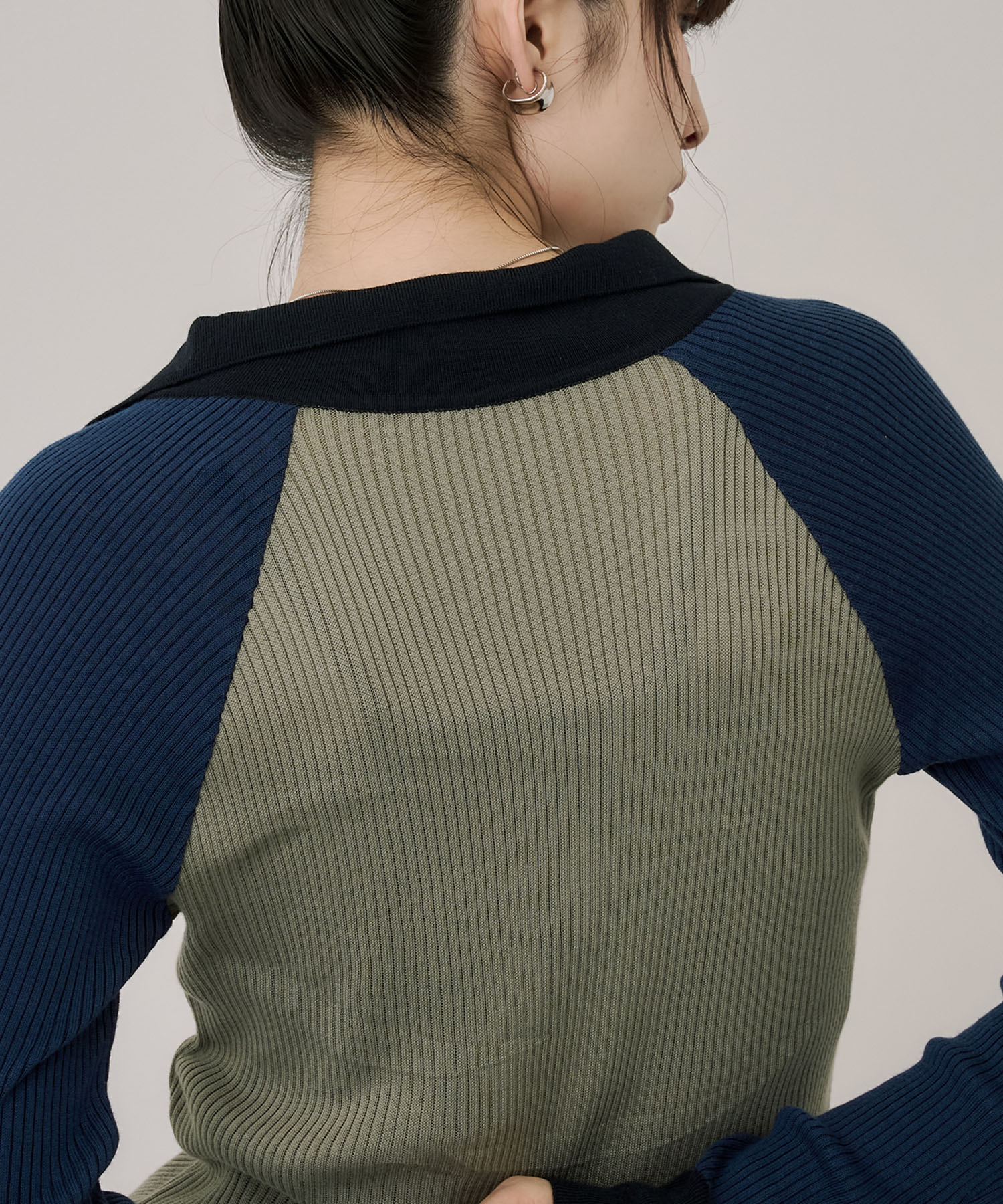 キュプラコットンニットポロ