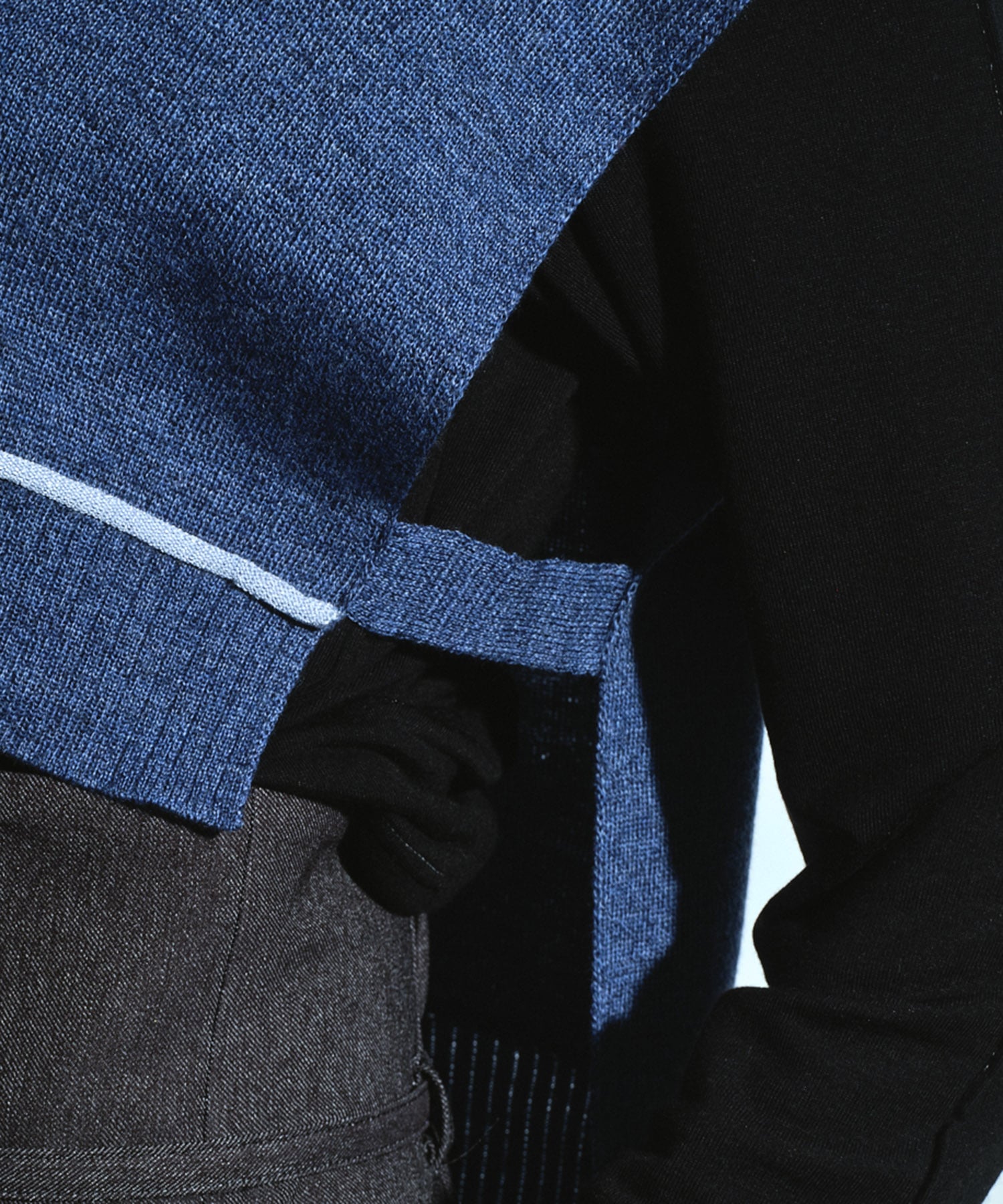 バックロングラインニットベスト