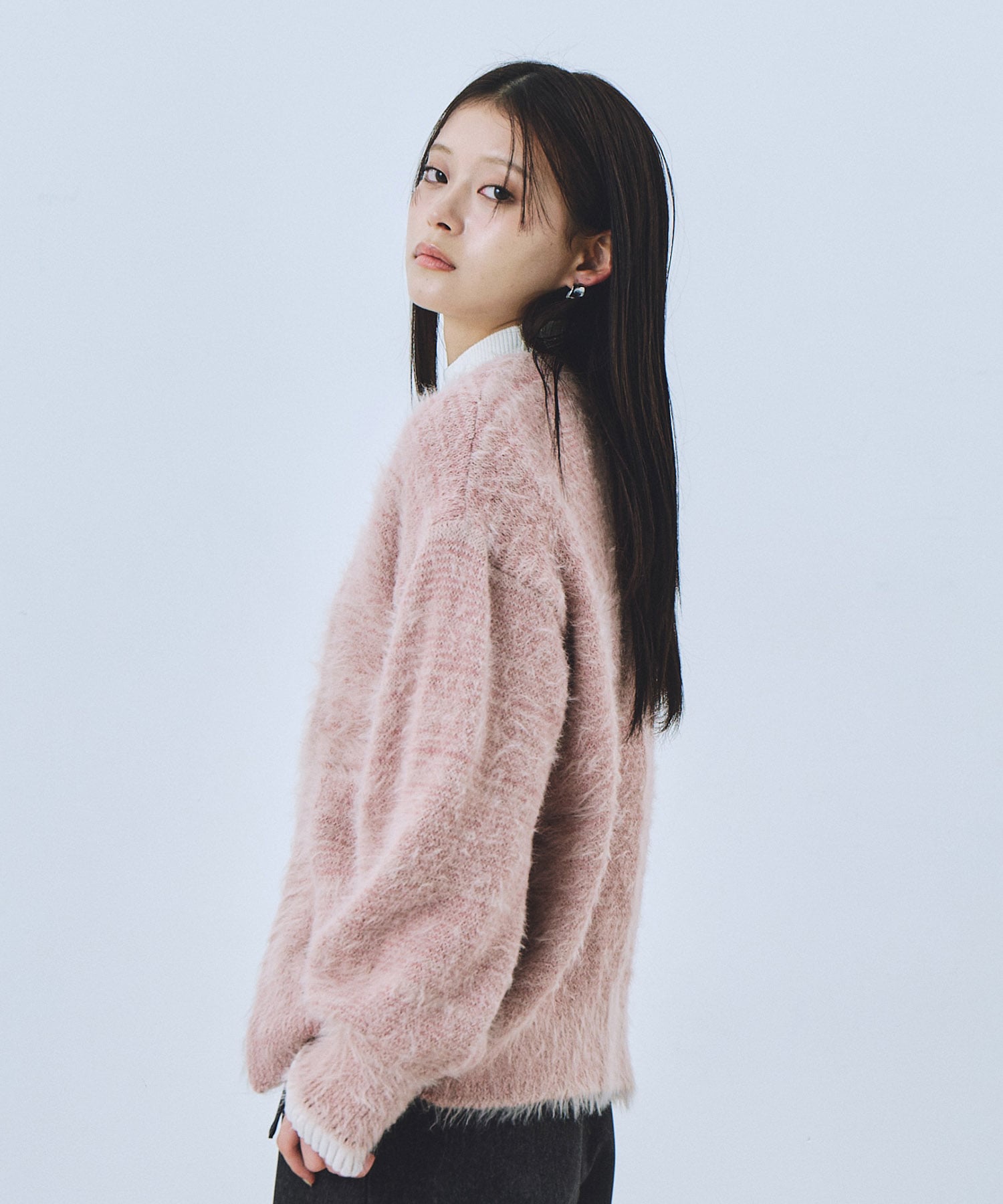 シャギーモヘアカーディガン