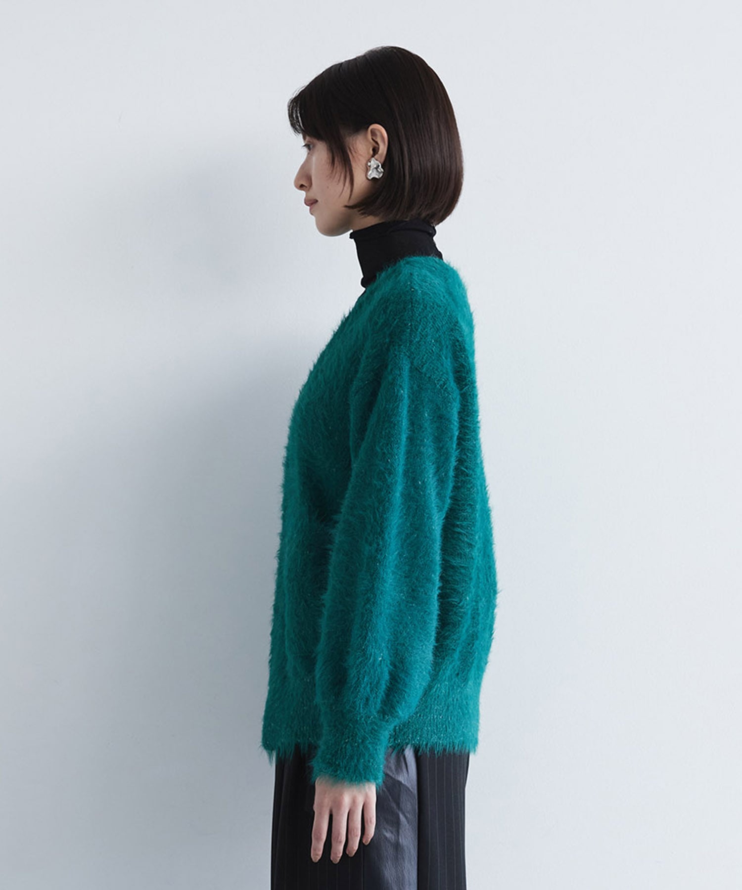 シャギーモヘアカーディガン