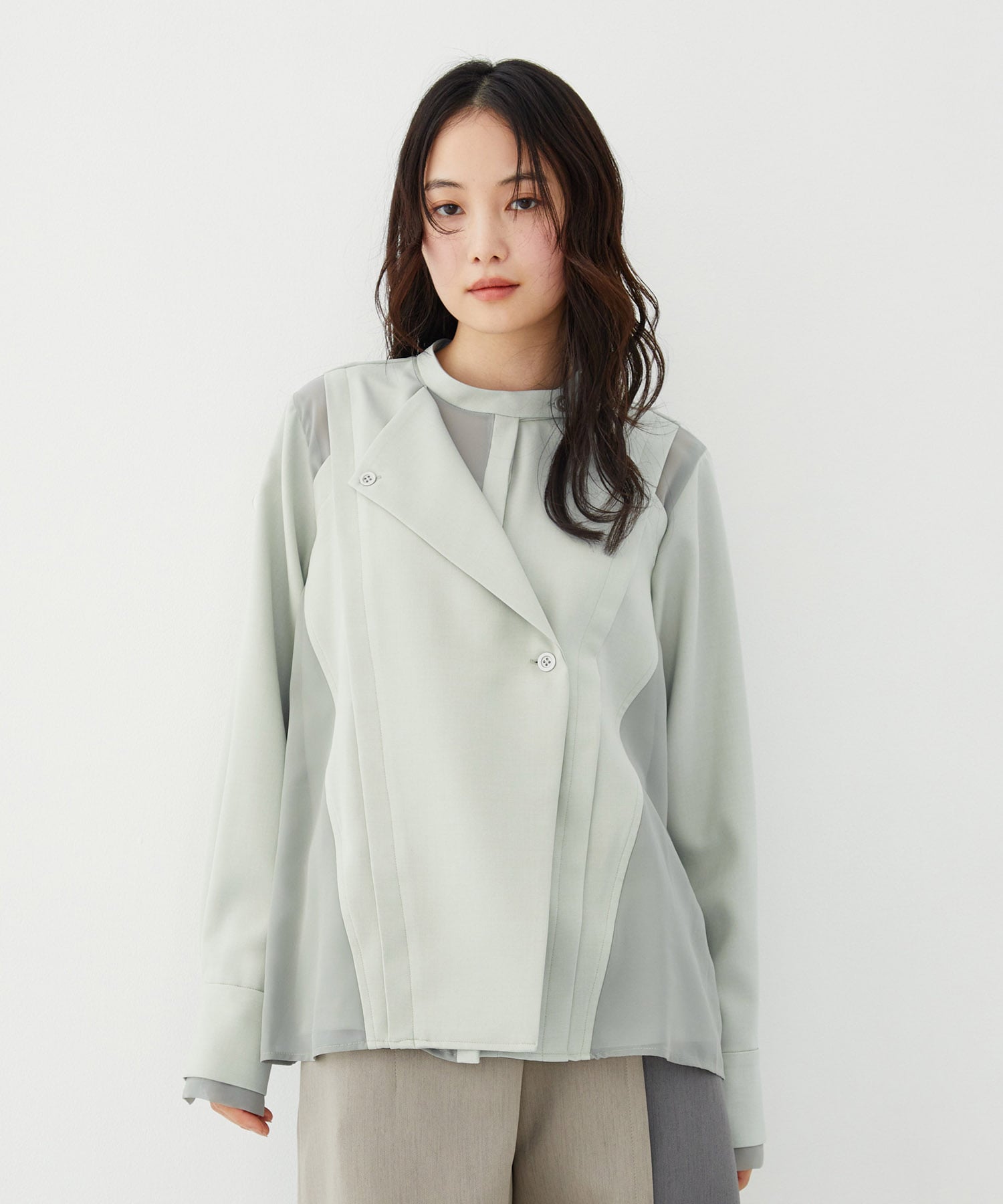 【限定30着｜WEB限定カラー】シアーレイヤーブラウス