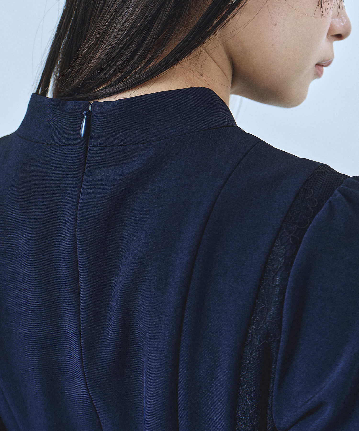 レースドッキングカシュクールワンピース