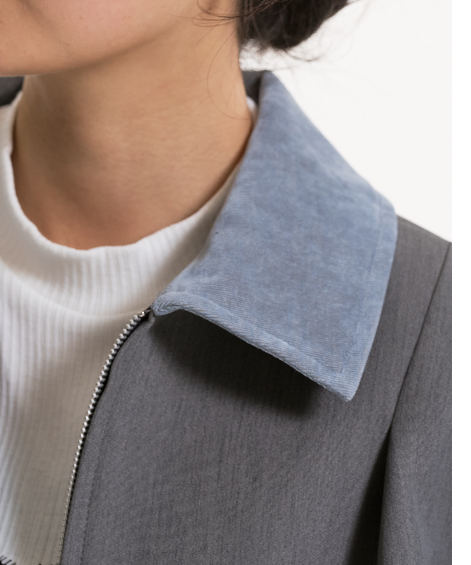 〈即完売につき予約25点追加〉【WEB限定カラー】バックベルトタックブルゾン