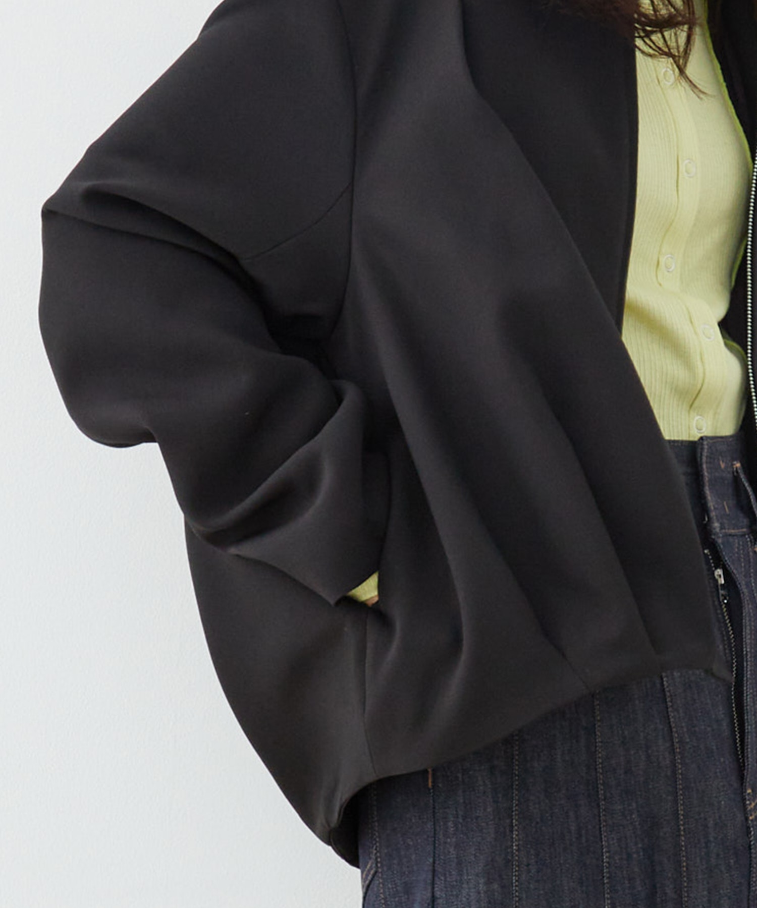 バックベルトタックブルゾン