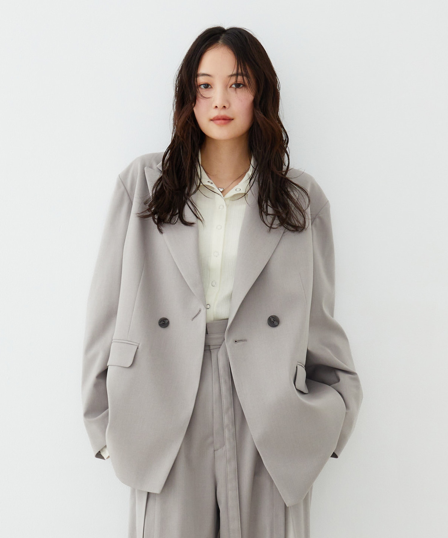 【セットアップ対応】アシメストリングテーラードジャケット