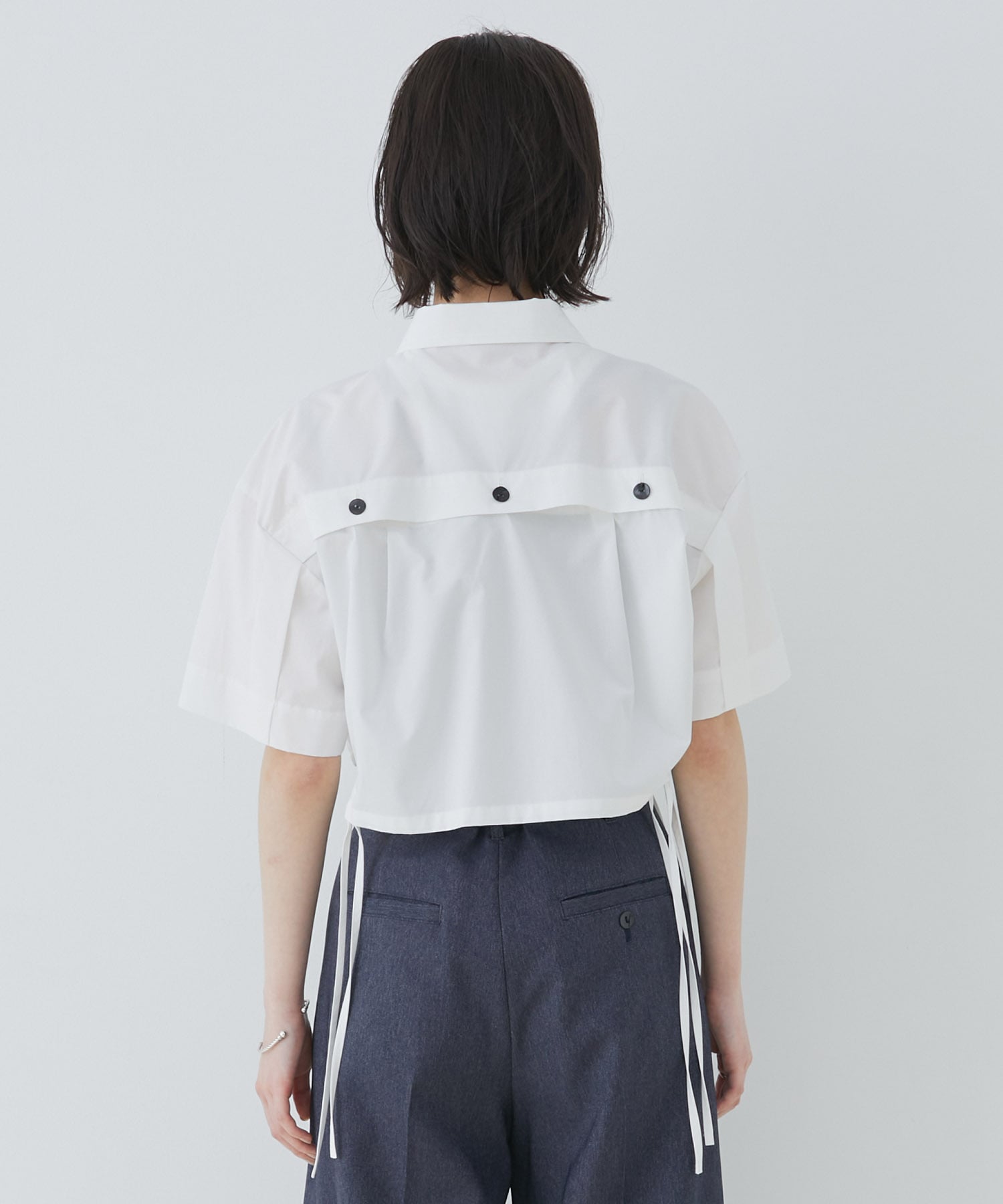オープンヨークショートシャツ
