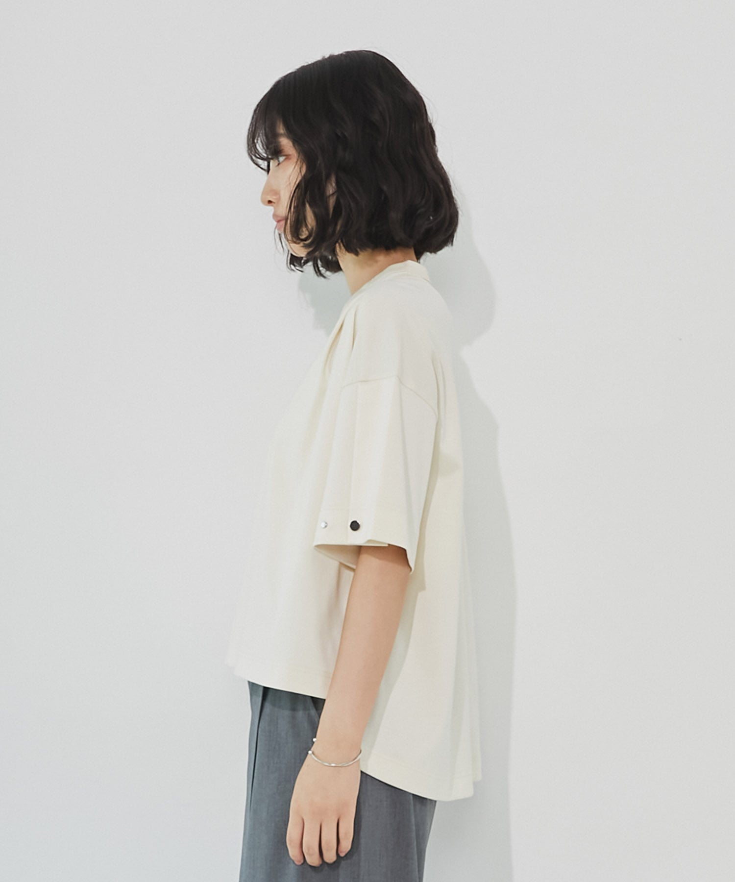 シルケットオーバーサイズTシャツ(FREE IVORY): : ウィメンズ