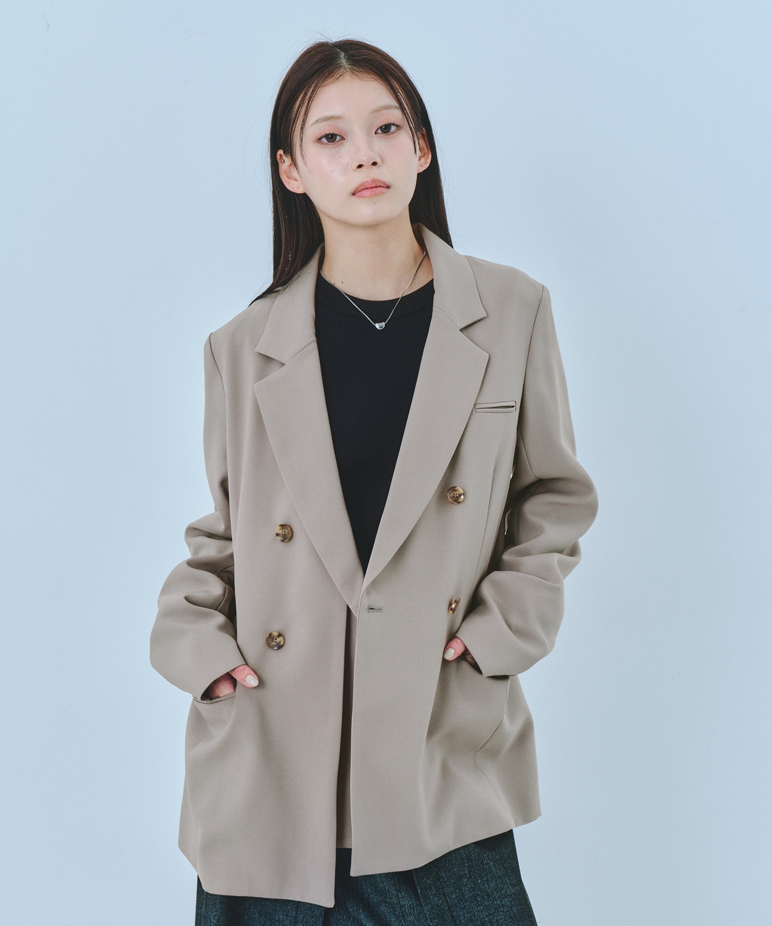 レイヤードカラーテーラードジャケット