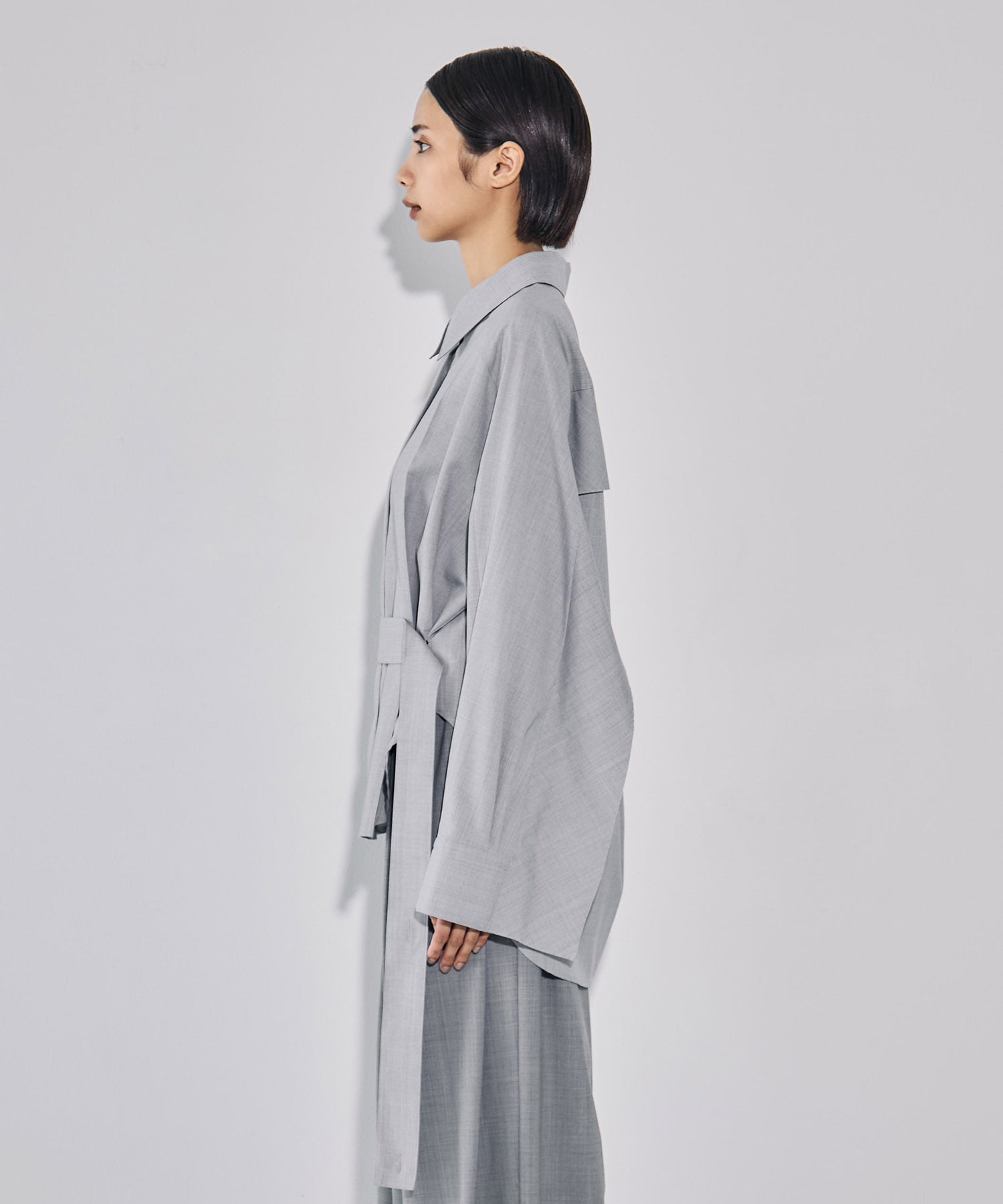 Belted Cape Detail Shirt