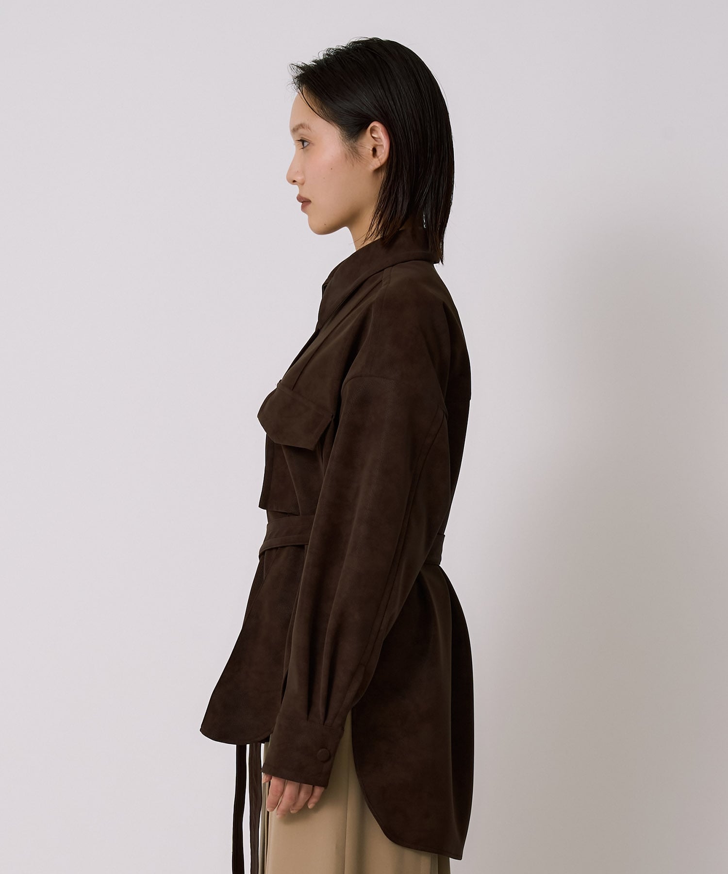 Oversized Suede Shirt