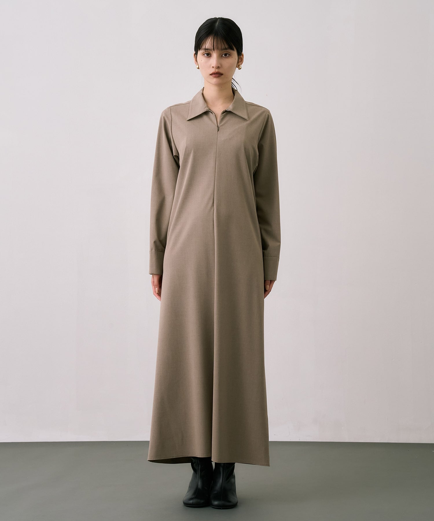 Scarf Wrapped Shirt Dress