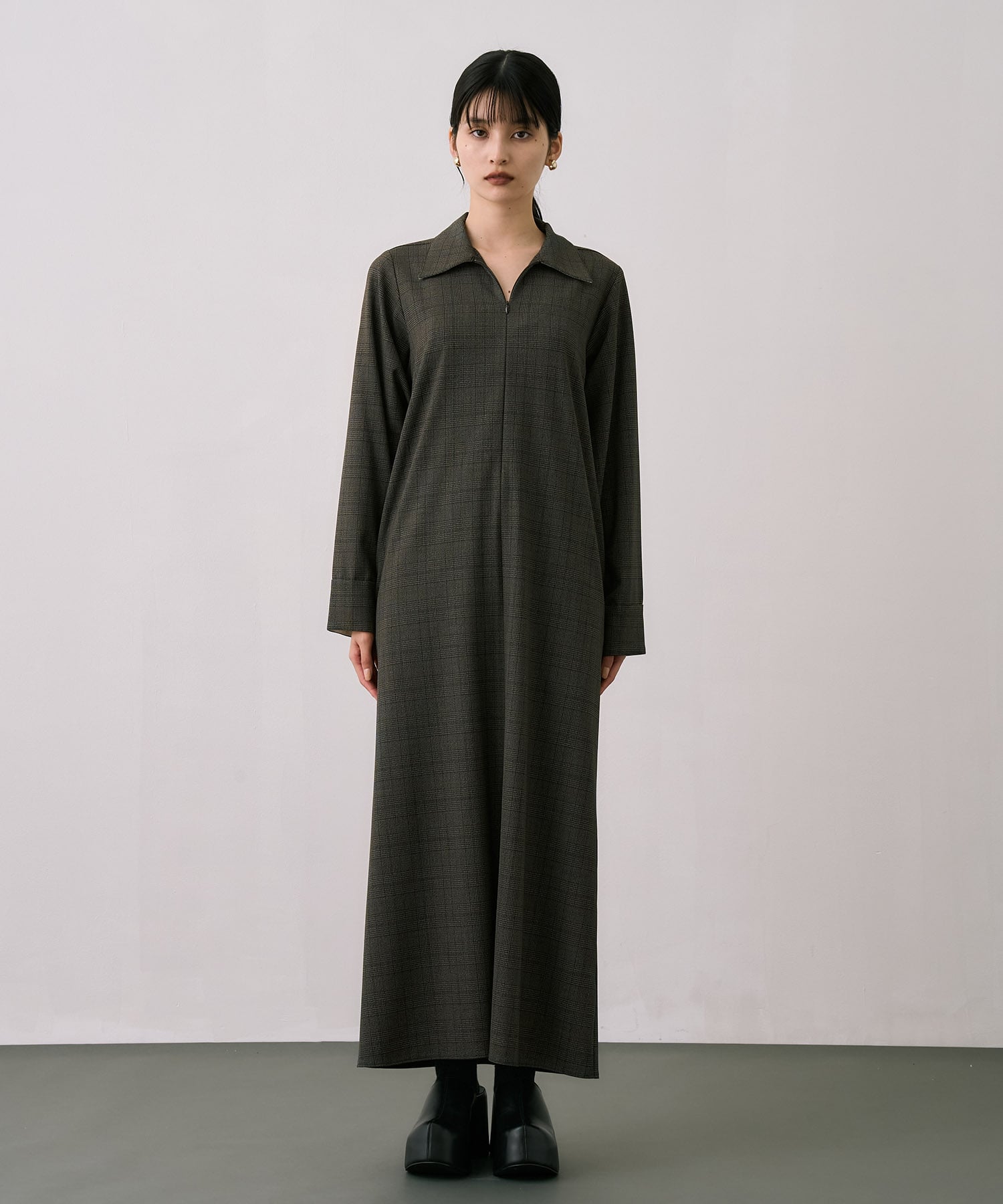 Scarf Wrapped Shirt Dress