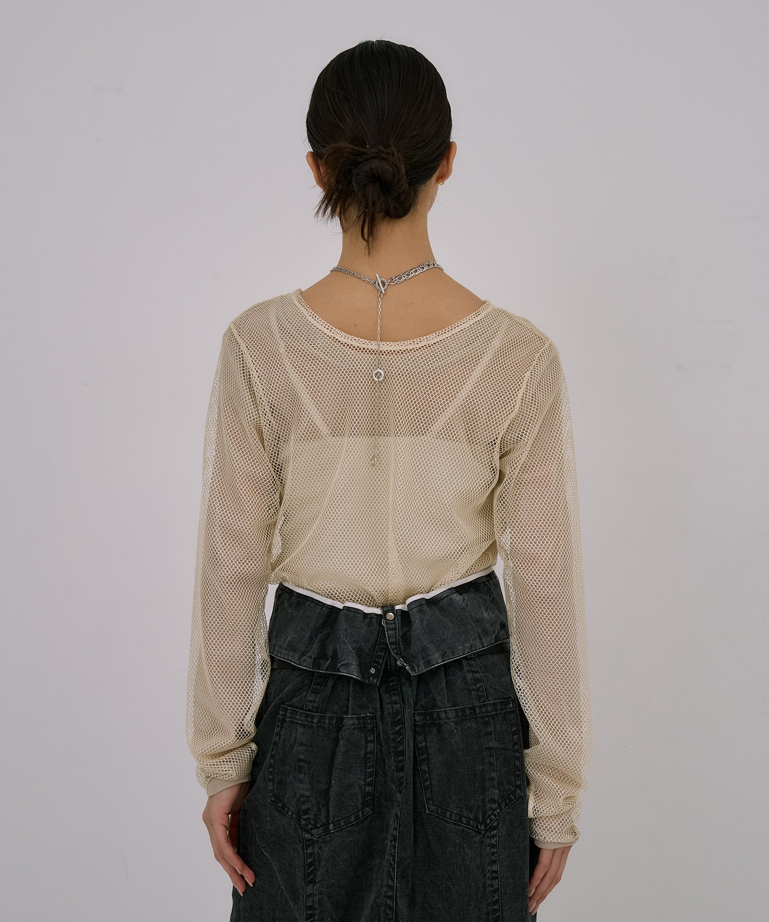 Lame Mesh & Tule Top