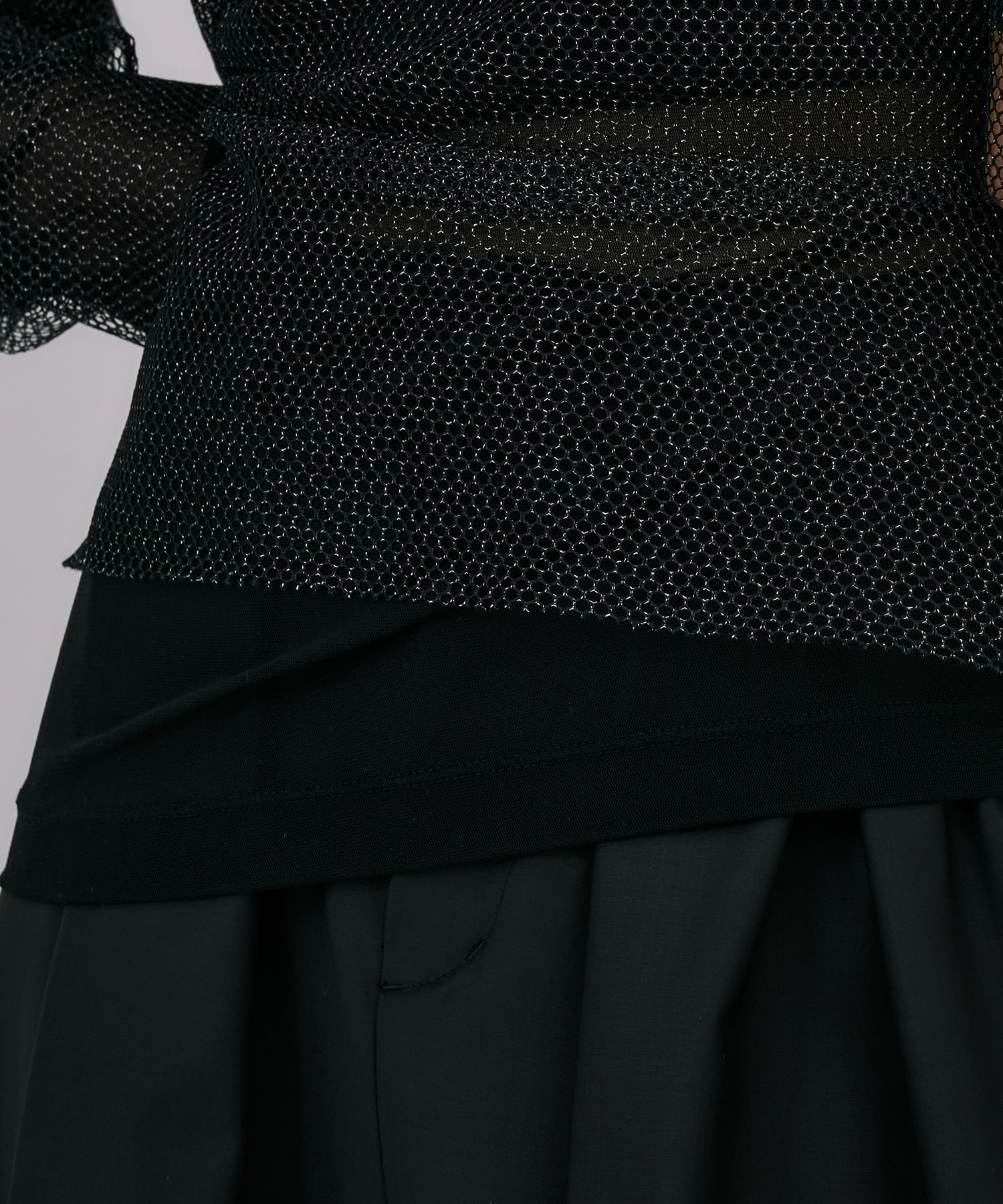 Lame Mesh & Tule Top