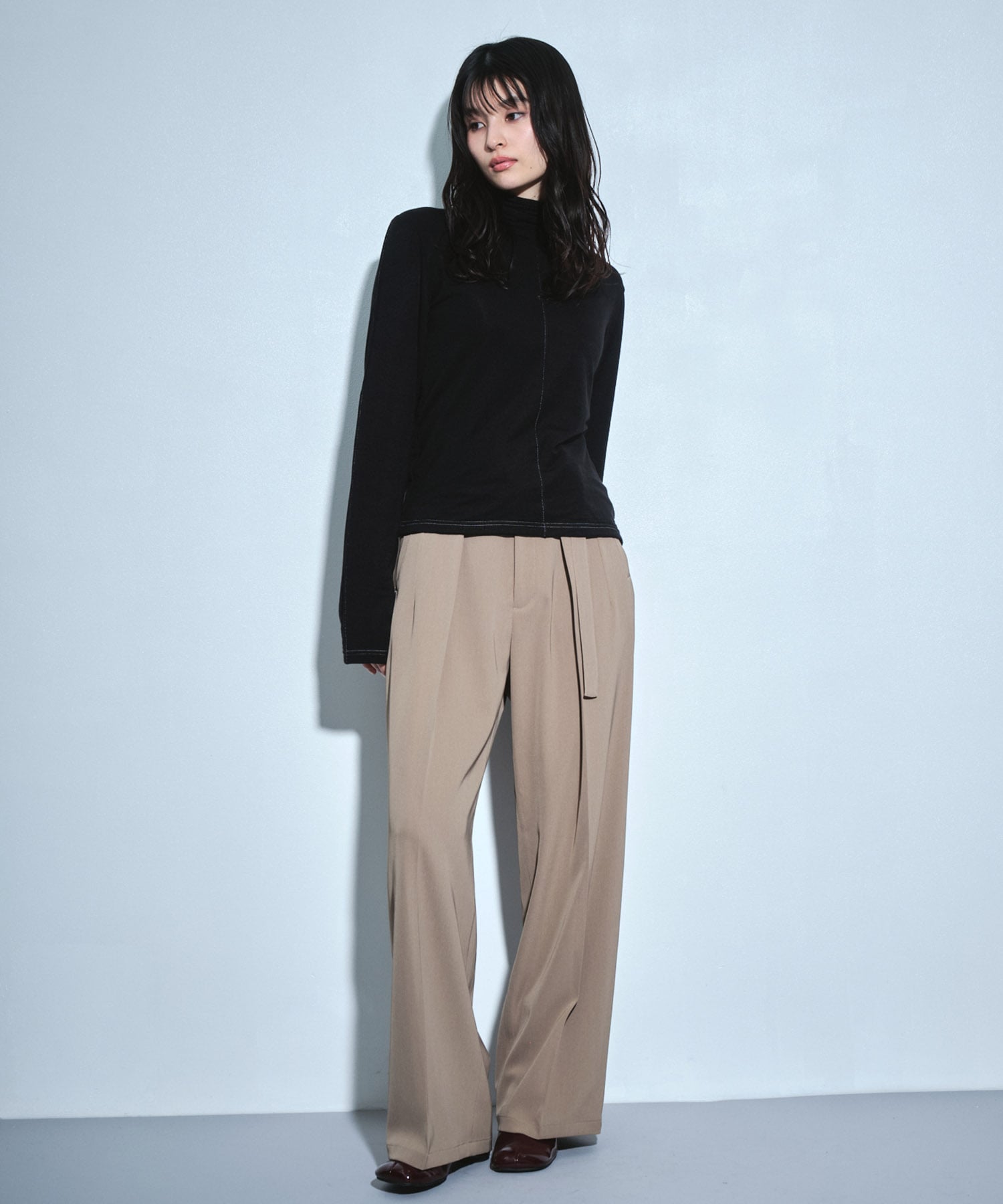 Cashmere Silk Turtle Neck Jersey