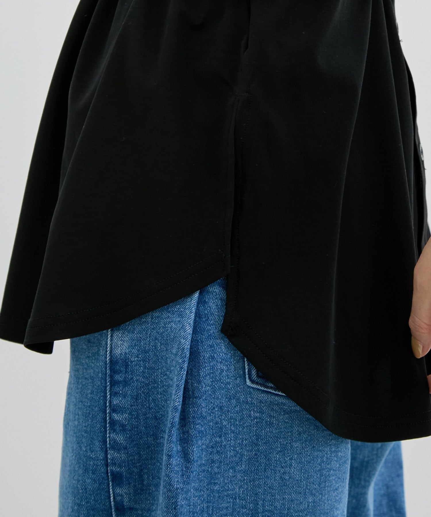 レイヤードスウェットプルオーバー