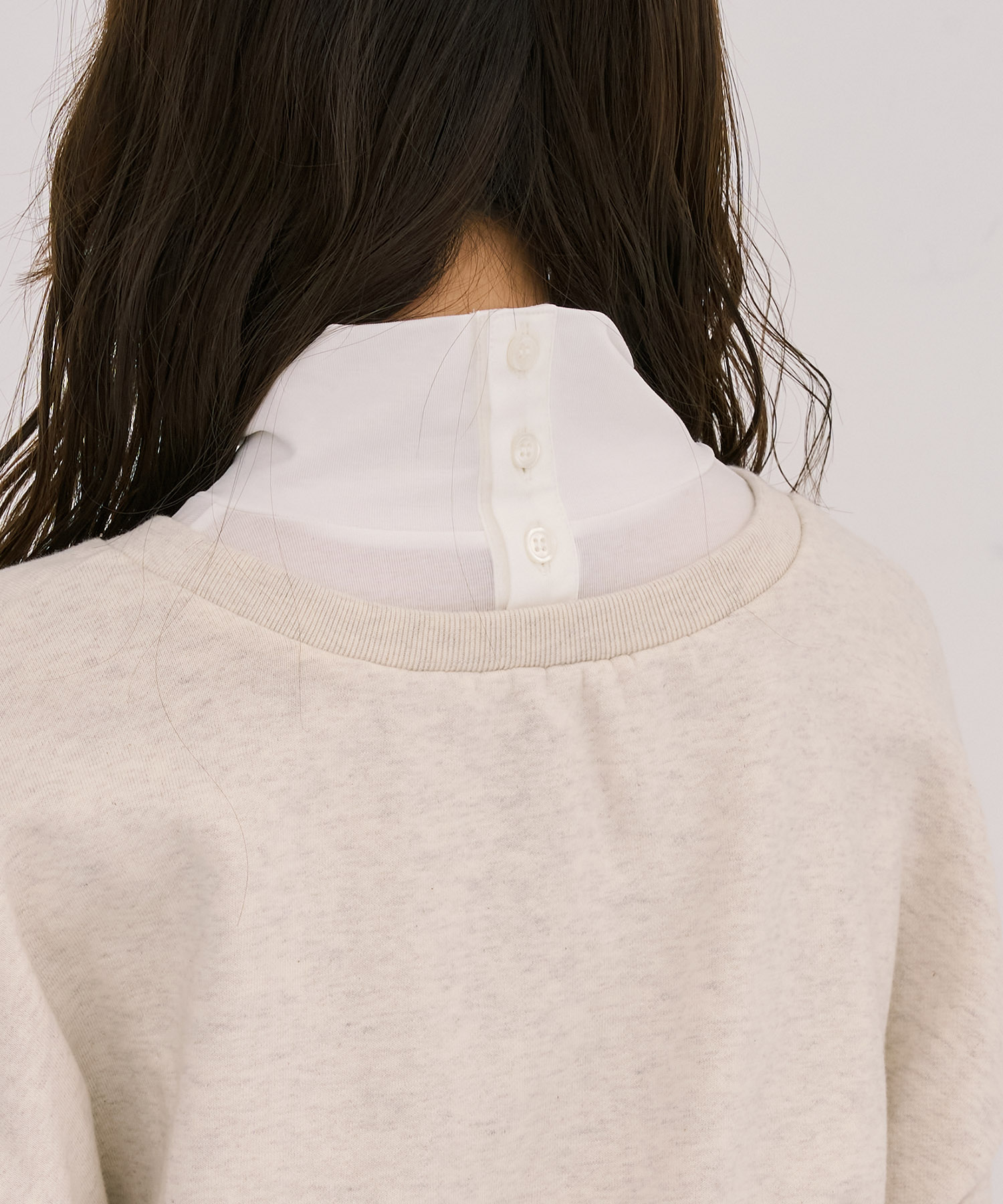 レイヤードスウェットプルオーバー