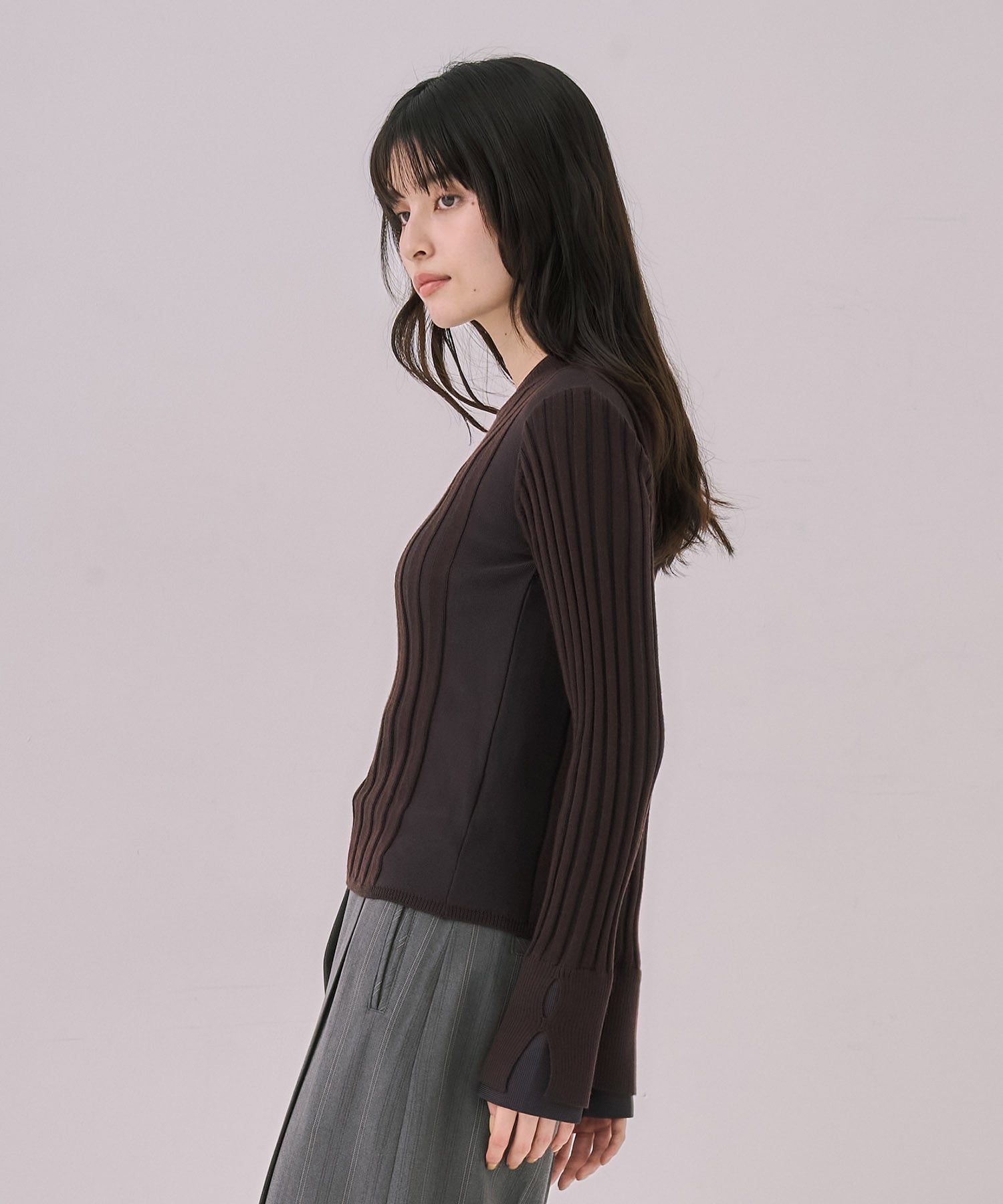 リップルレイヤーニット