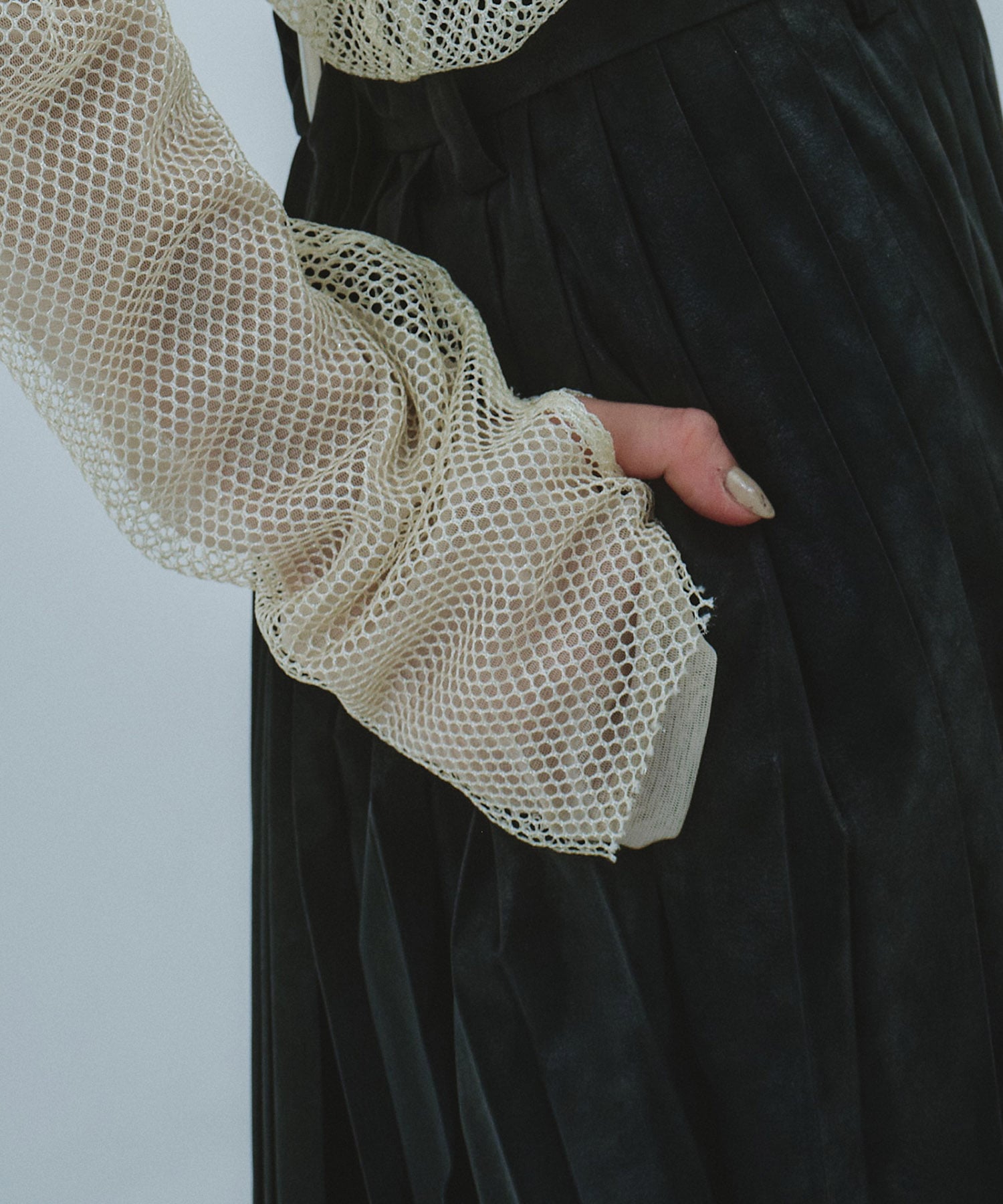 Soft Leather Pleated SK