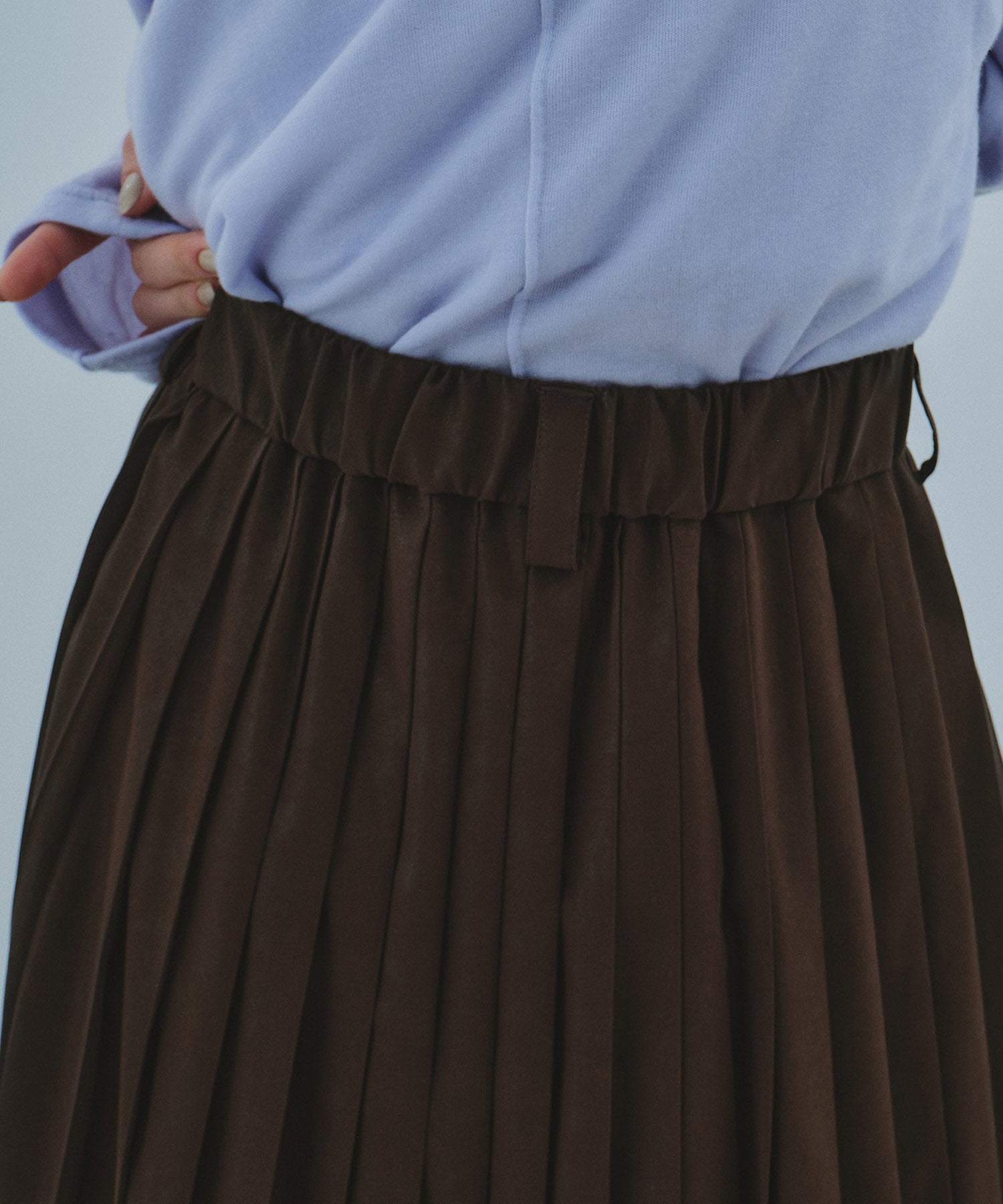 Soft Leather Pleated SK