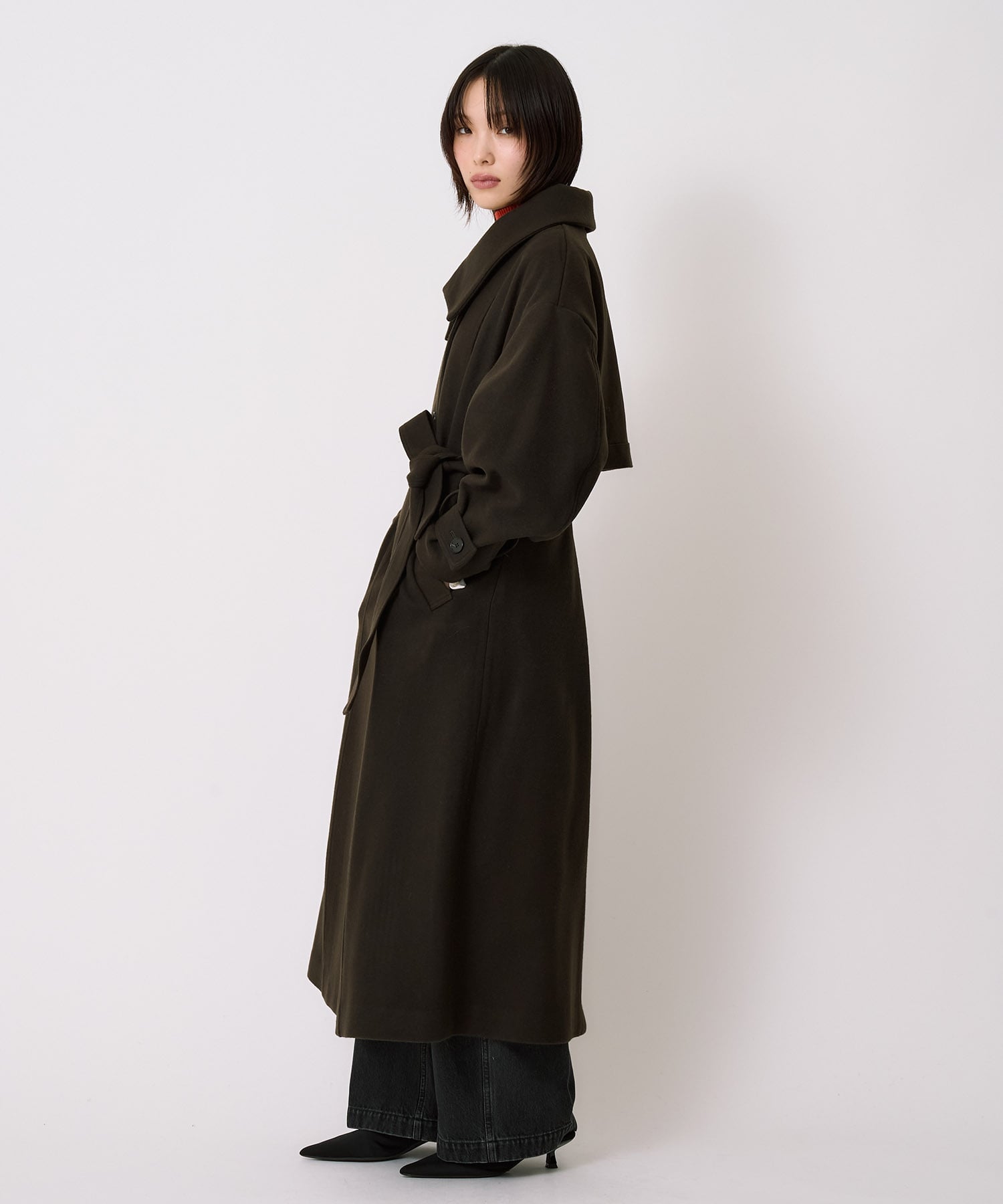【WEB先行発売】スタンドカラーロングコート