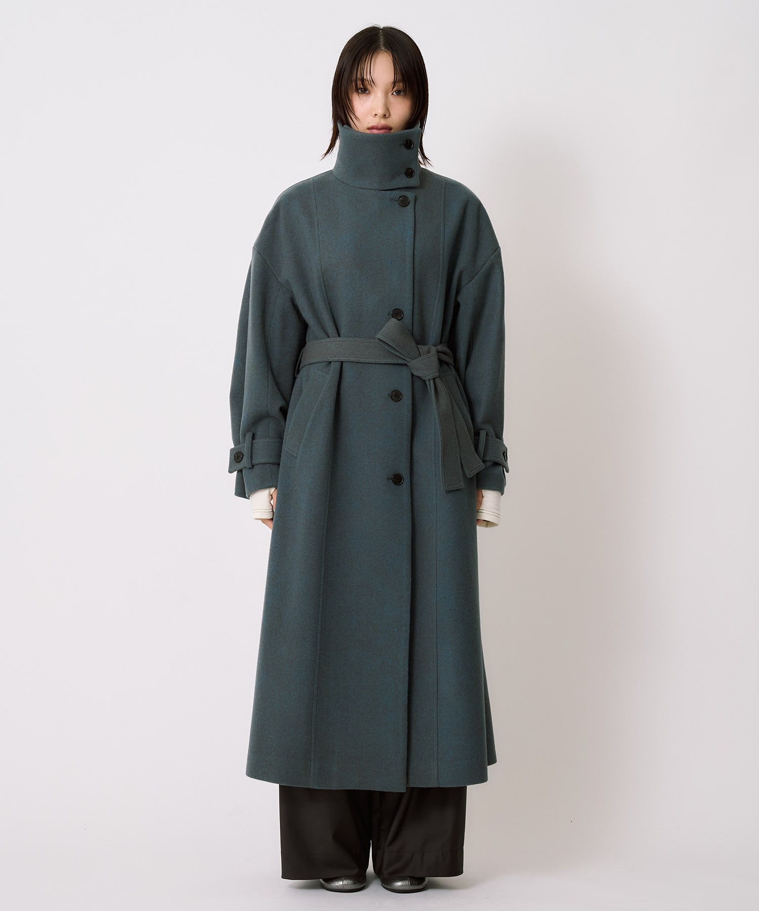 【WEB先行予約受付】スタンドカラーロングコート