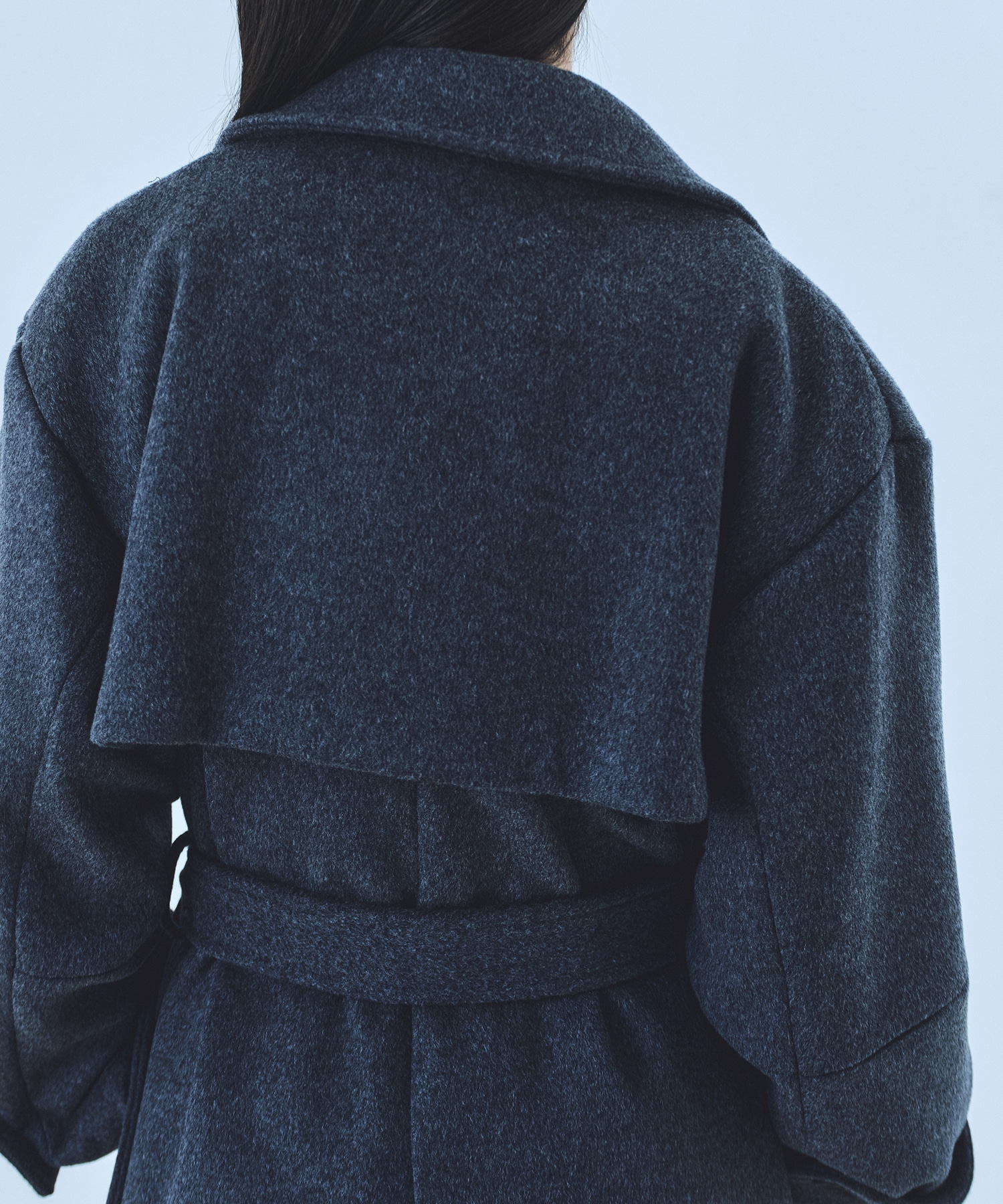 SUPER140ラペルショートコート