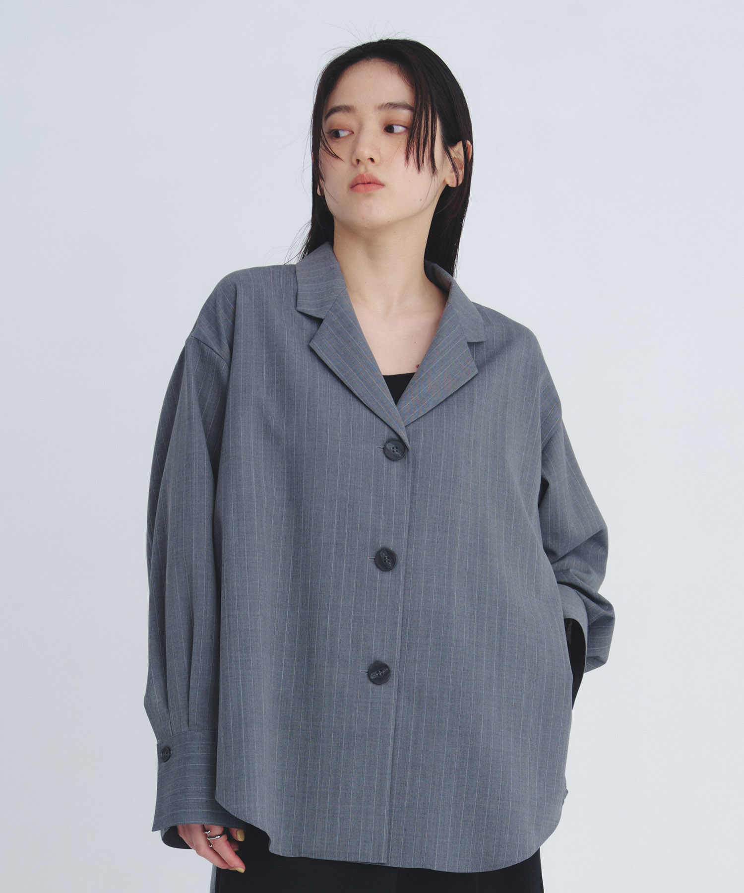 レイヤードテーラーカラーシャツ