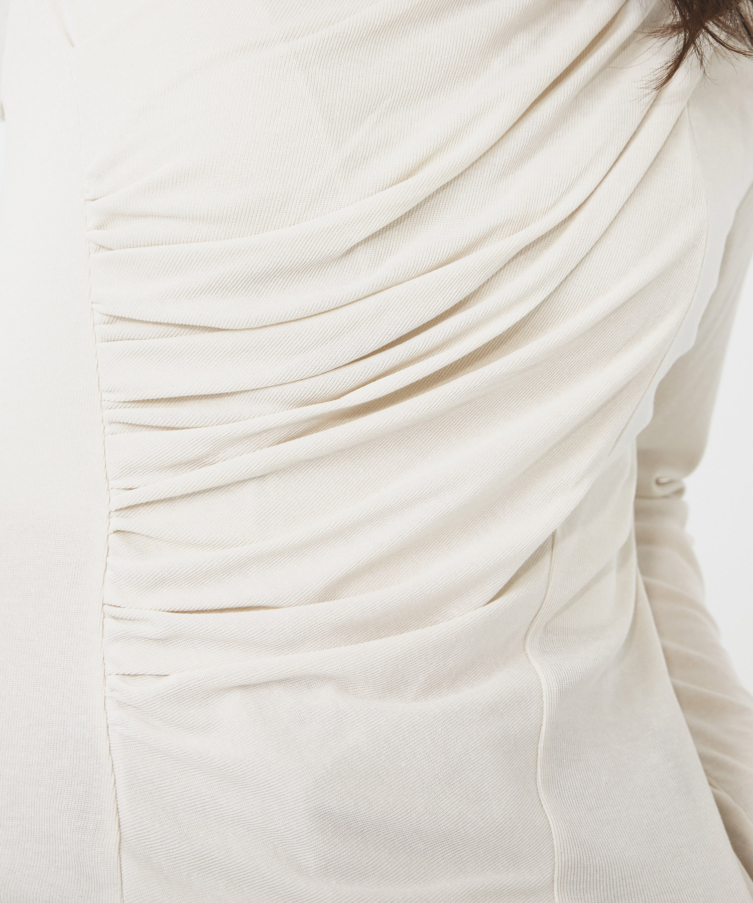 アシメドレープトップス