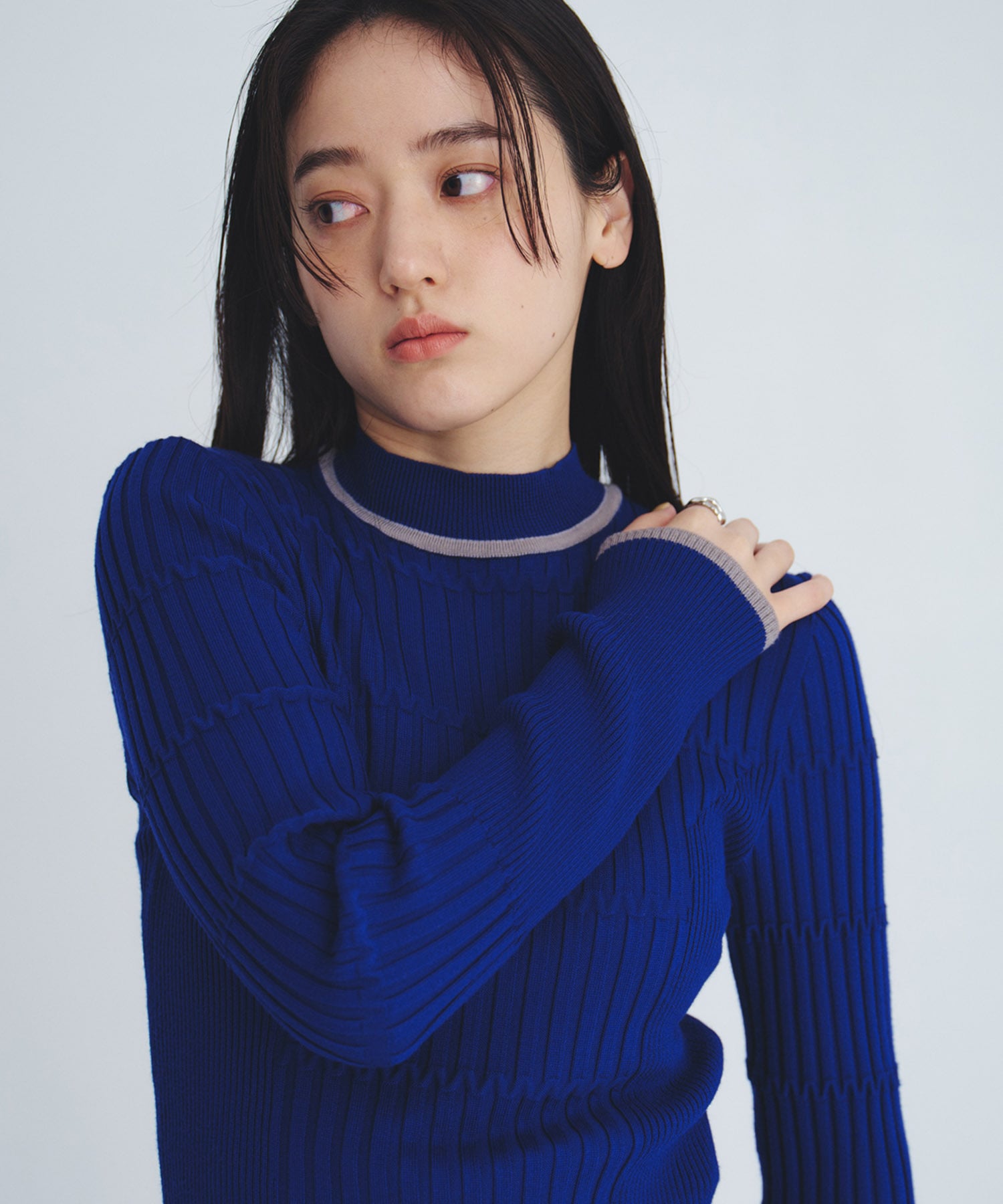 リップルボーダーニット