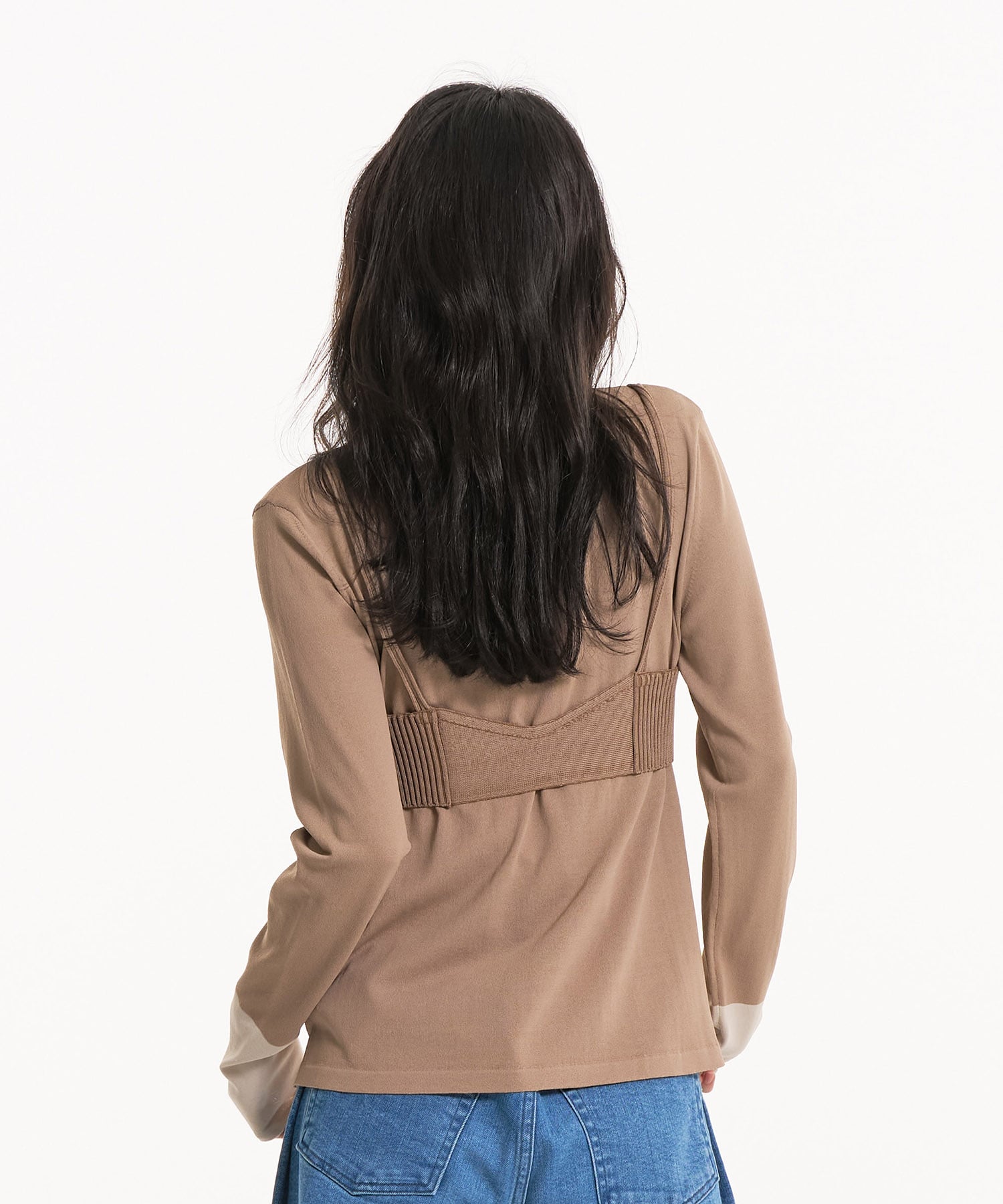 レイヤードビスチェカーデプルオーバー