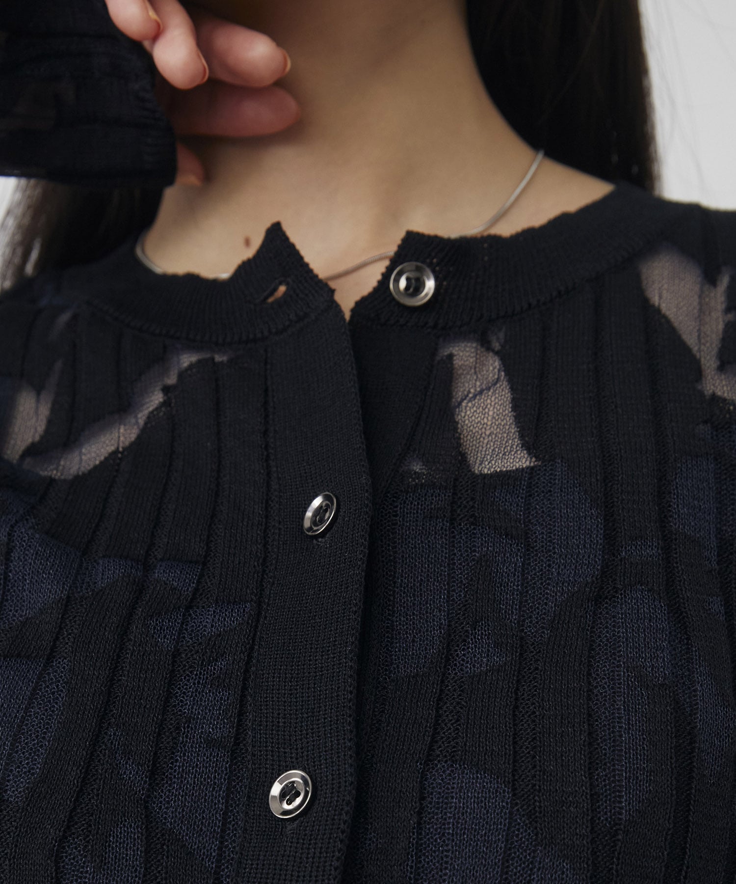 オパールニットカーデプルオーバー