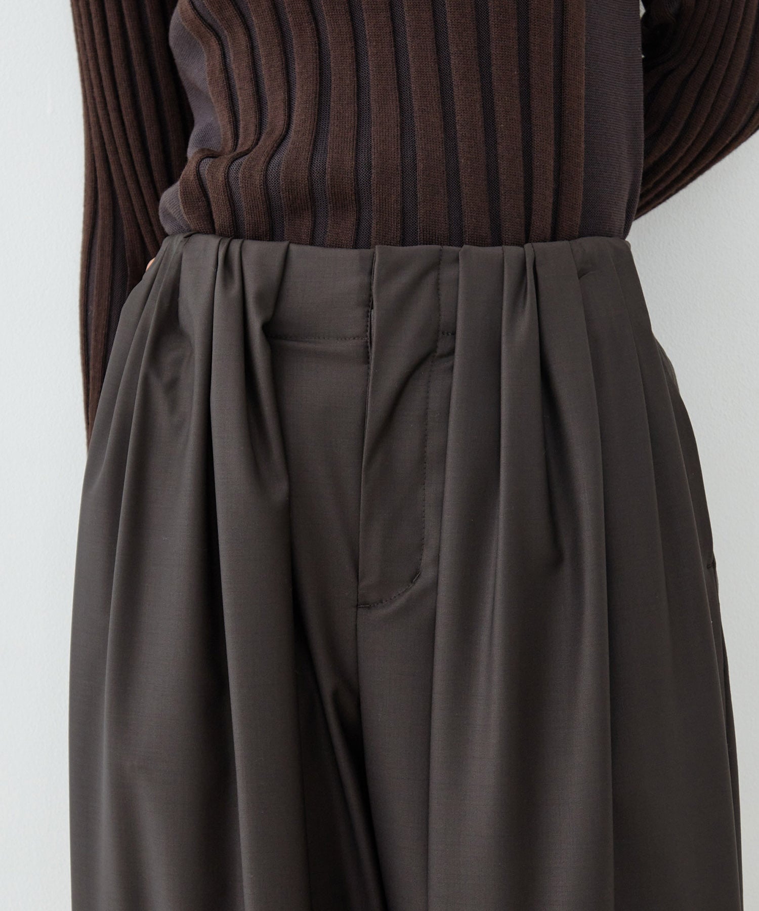 Super120s Wool Relax Trousers