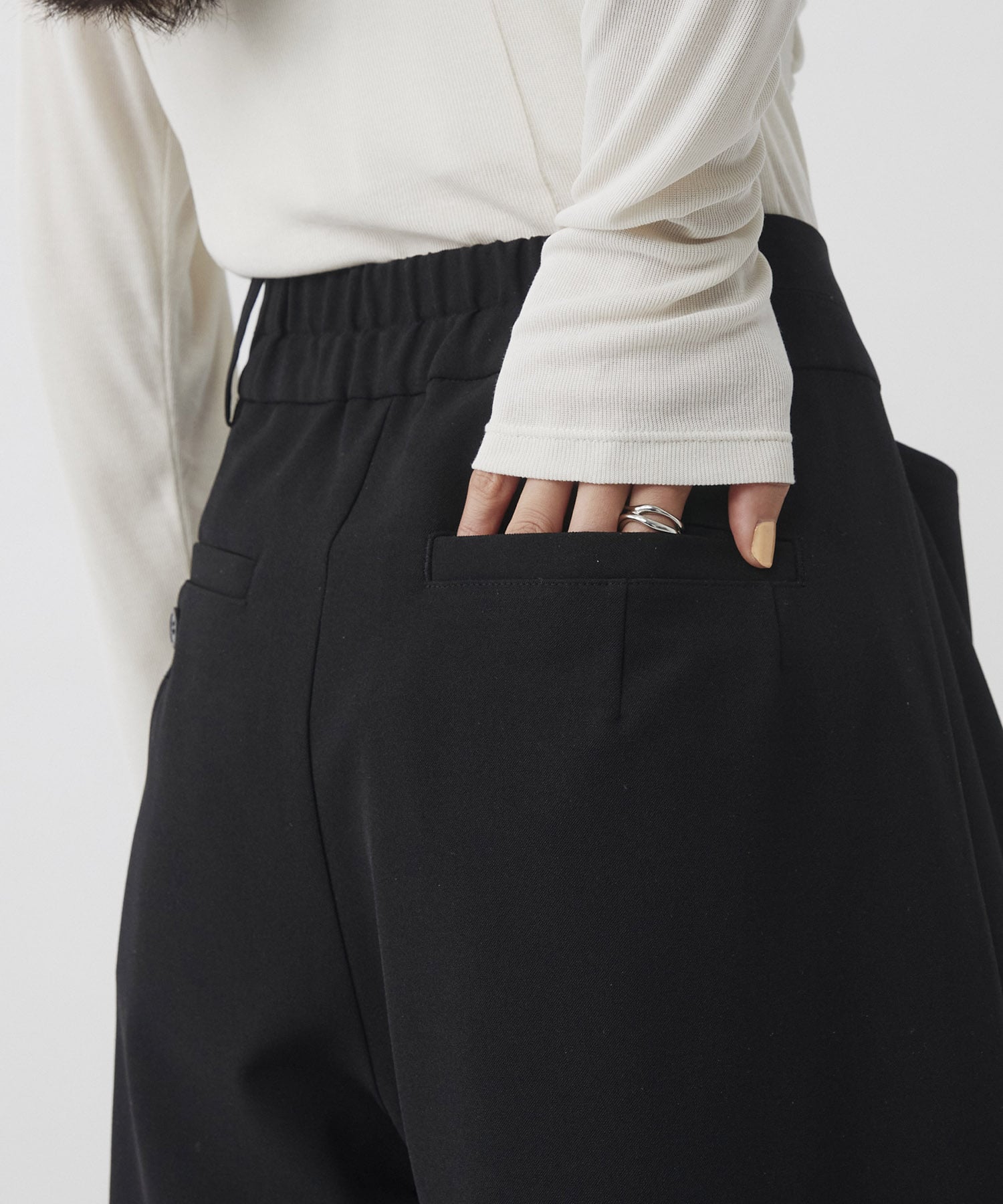 アシメタックホックワイドパンツ